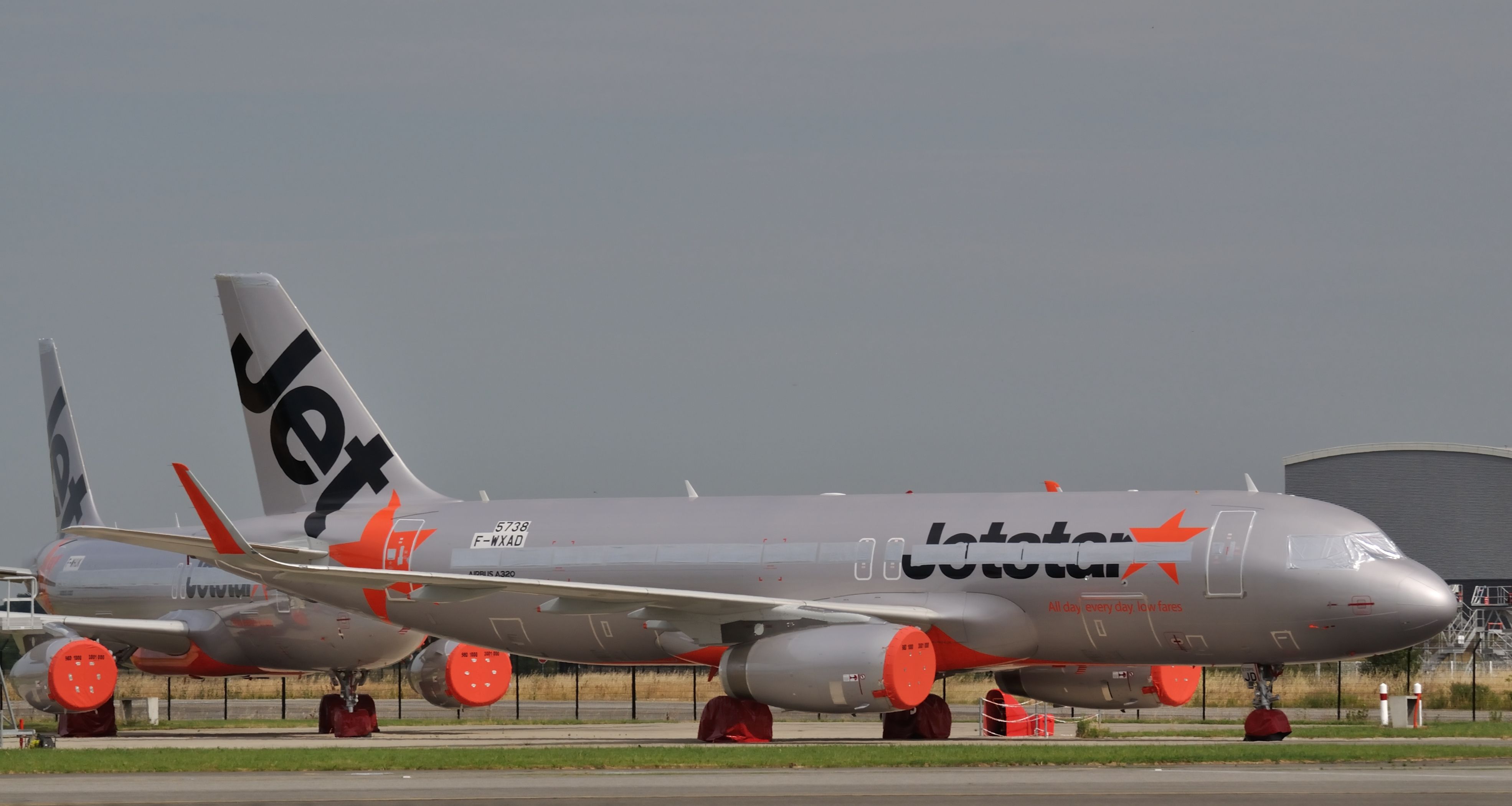 Jetstar A320 in storage.
