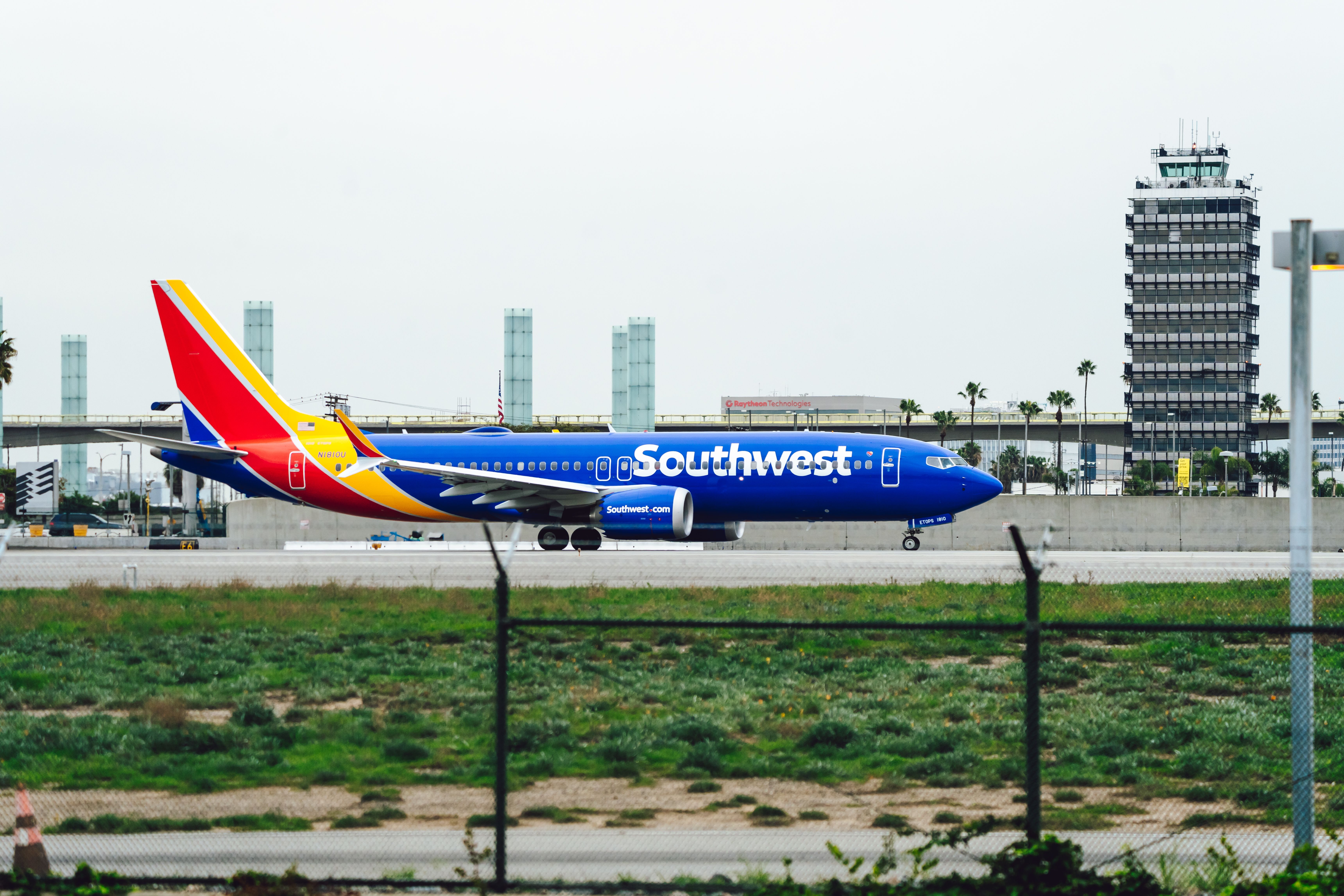 Southwest Airlines Boeing 737 MAX 8 taking off LAX