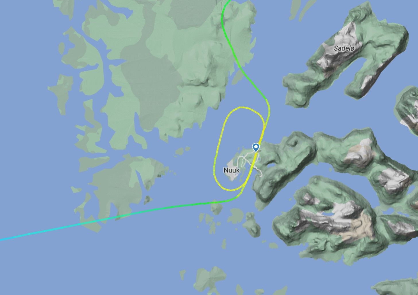OY-GRN loop of Nuuk