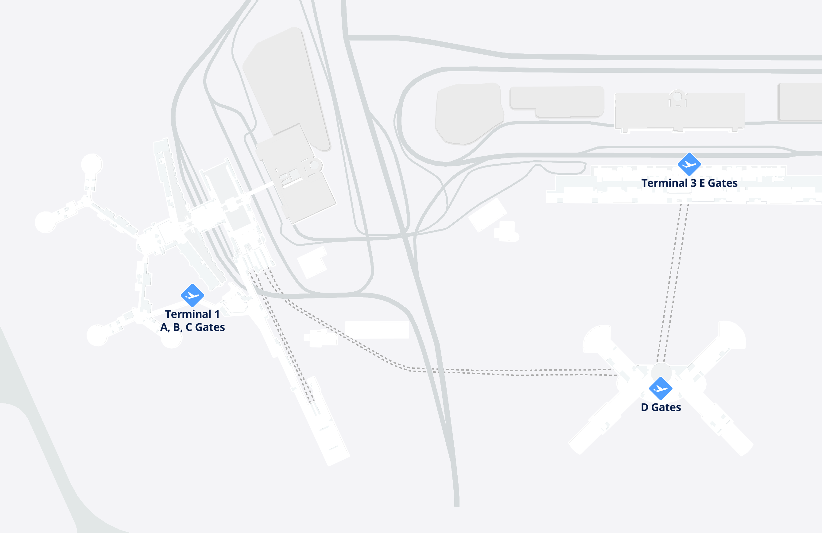 LAS airport map