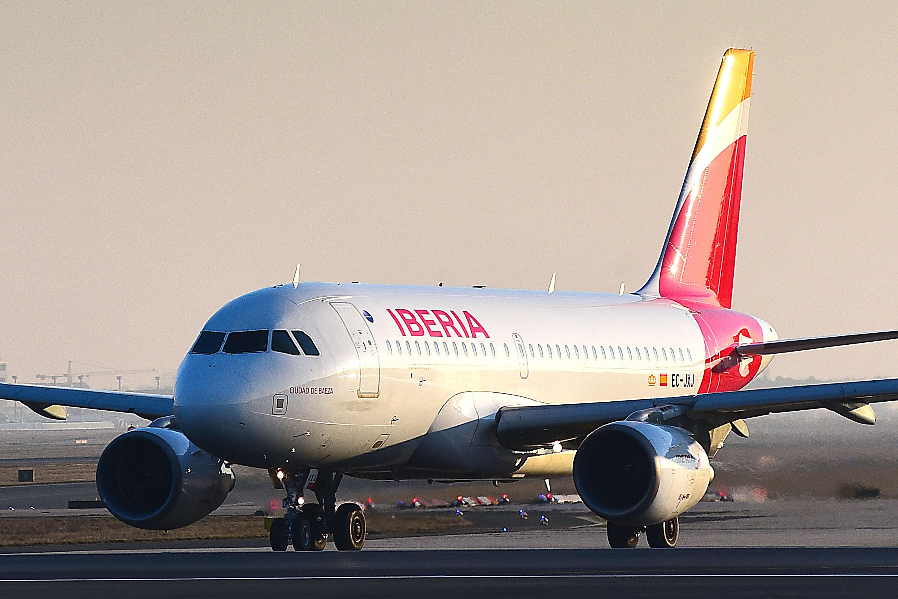 Iberia A319 airbus aircraft on the ground