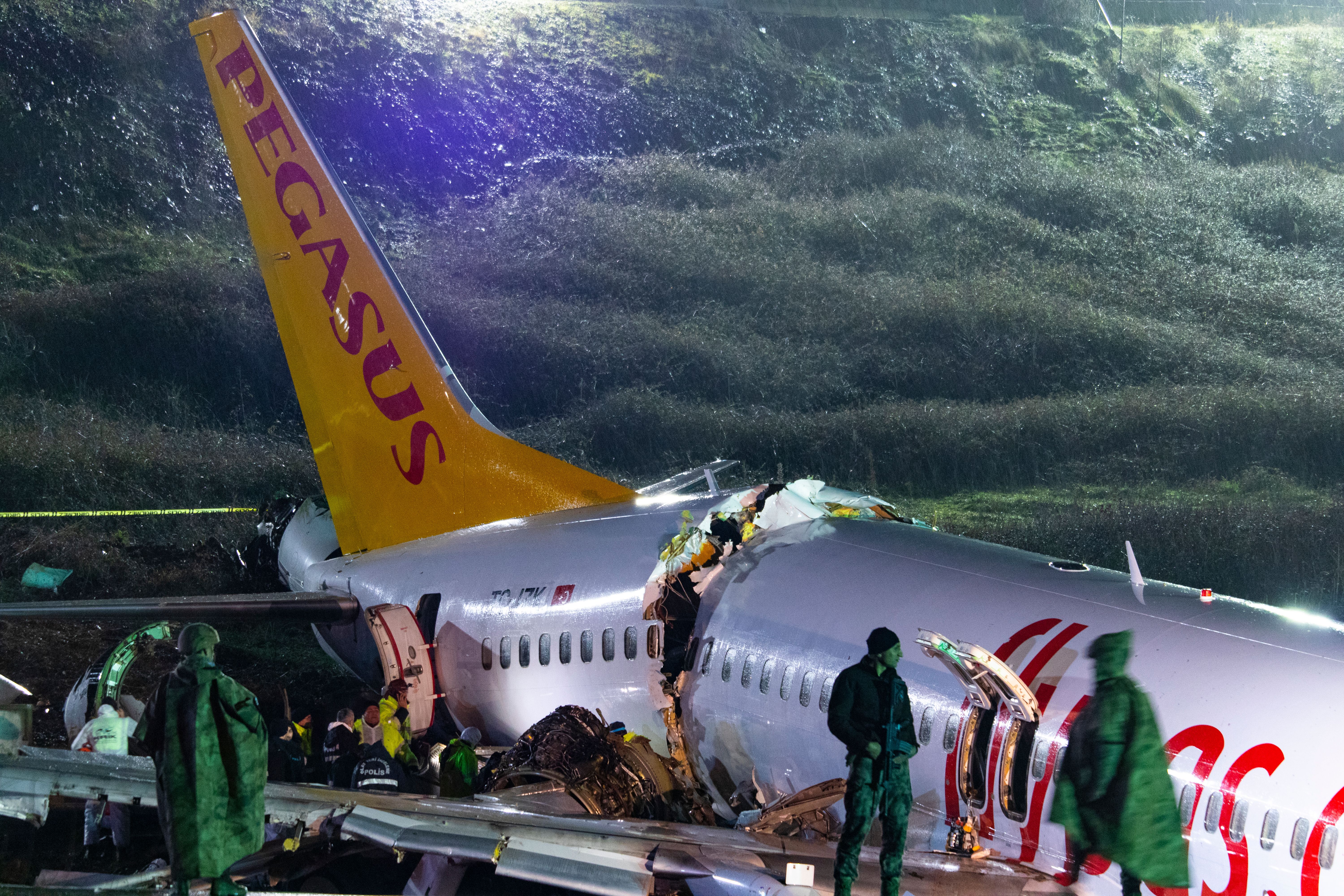 Pegasus Airlines plane crashed in Istanbul Sabiha Gokcen Airport. The plane was a Boeing 737-86J