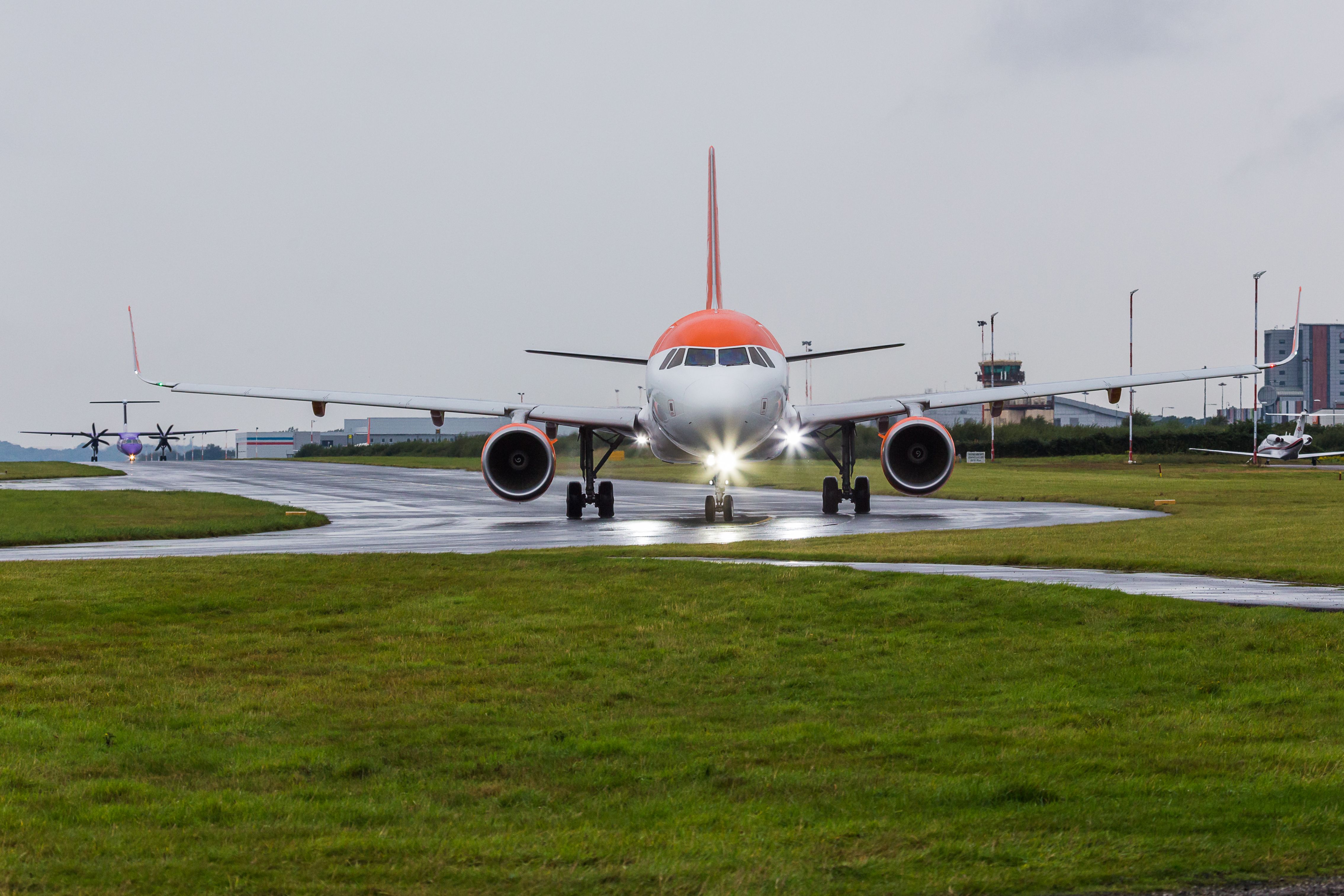 Liverpool Airport easyJet Airbus Taxiing