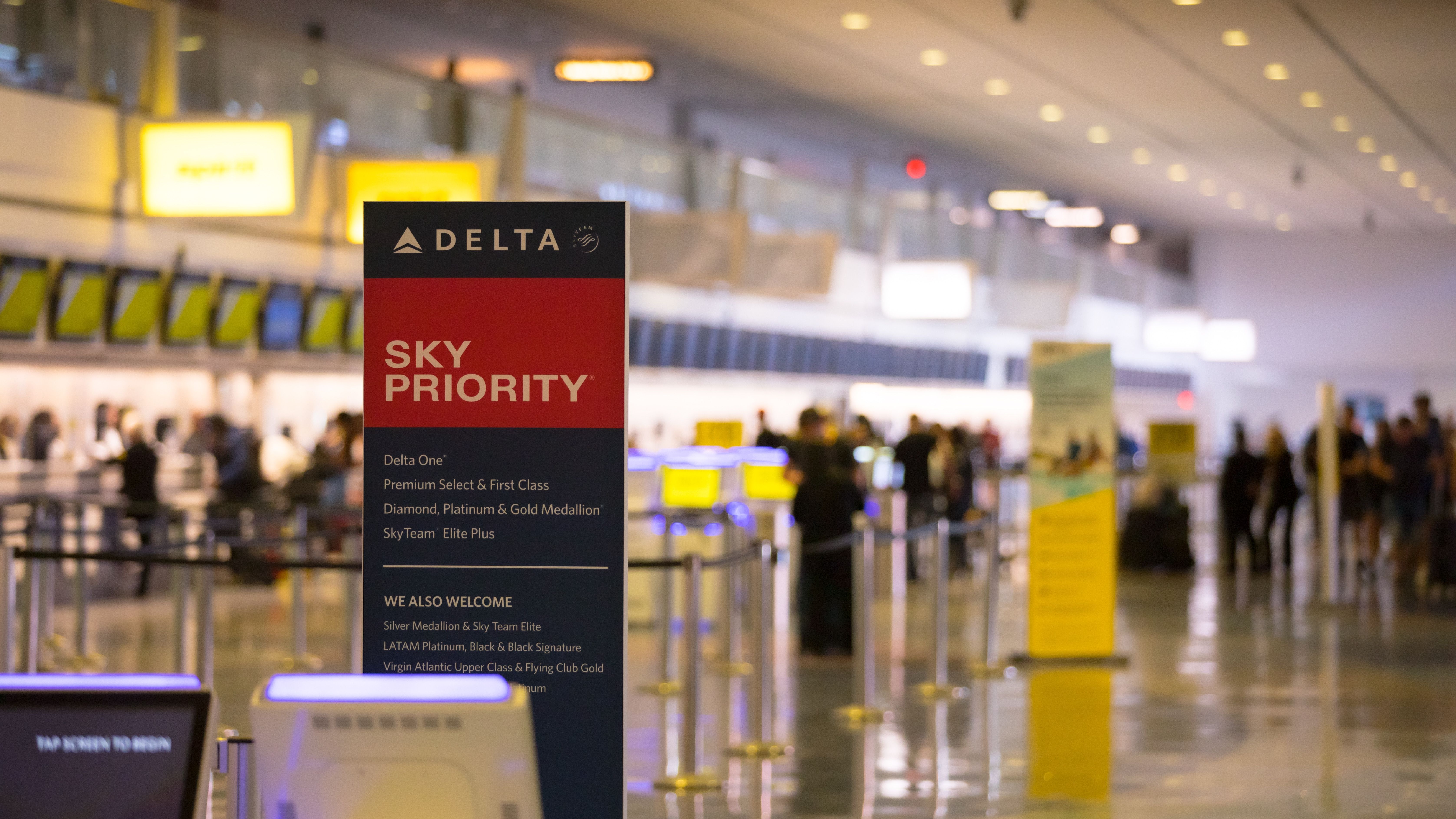 Delta Air Lines Check In counter.