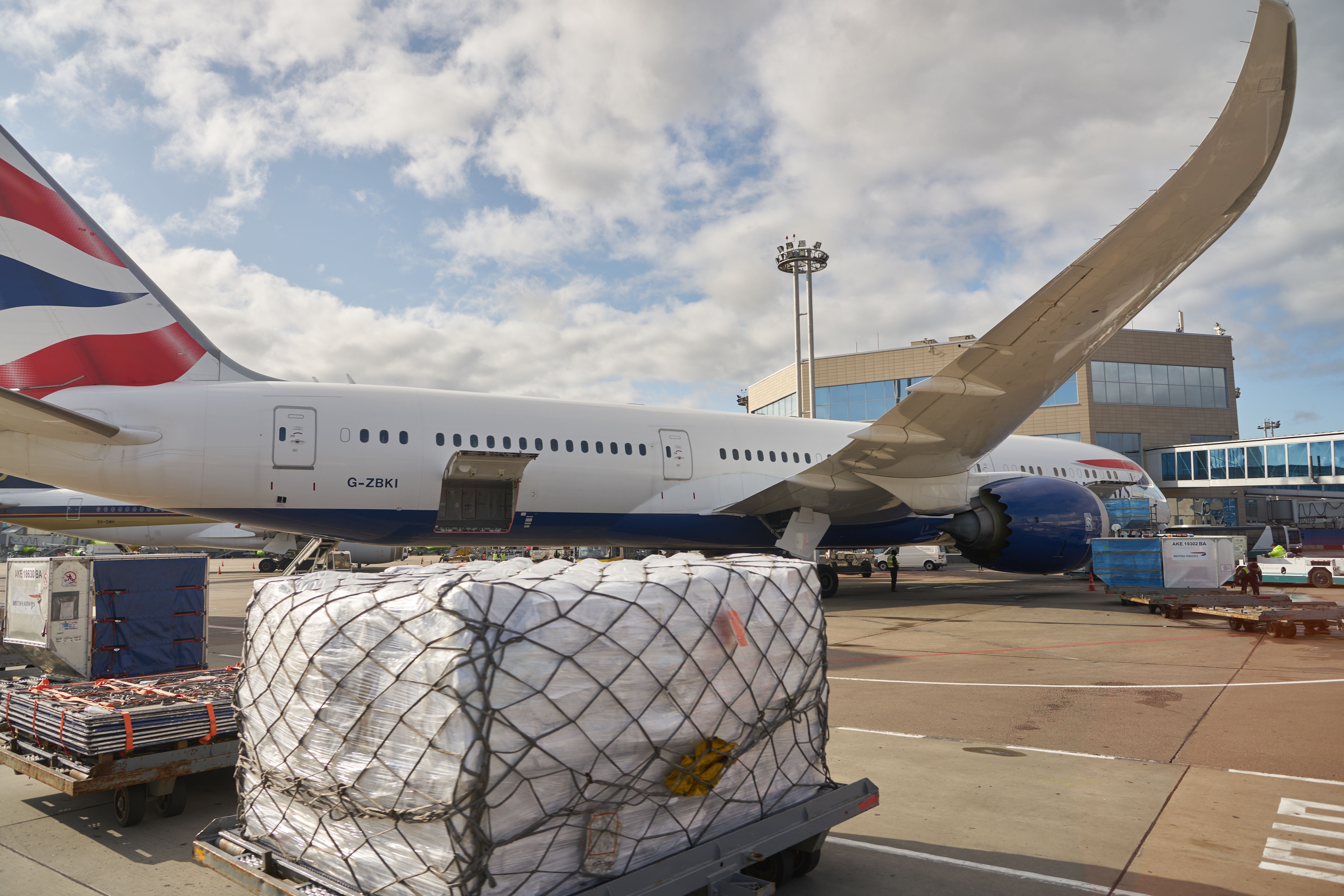British Airways Boeing 787-9 Cargo Loading