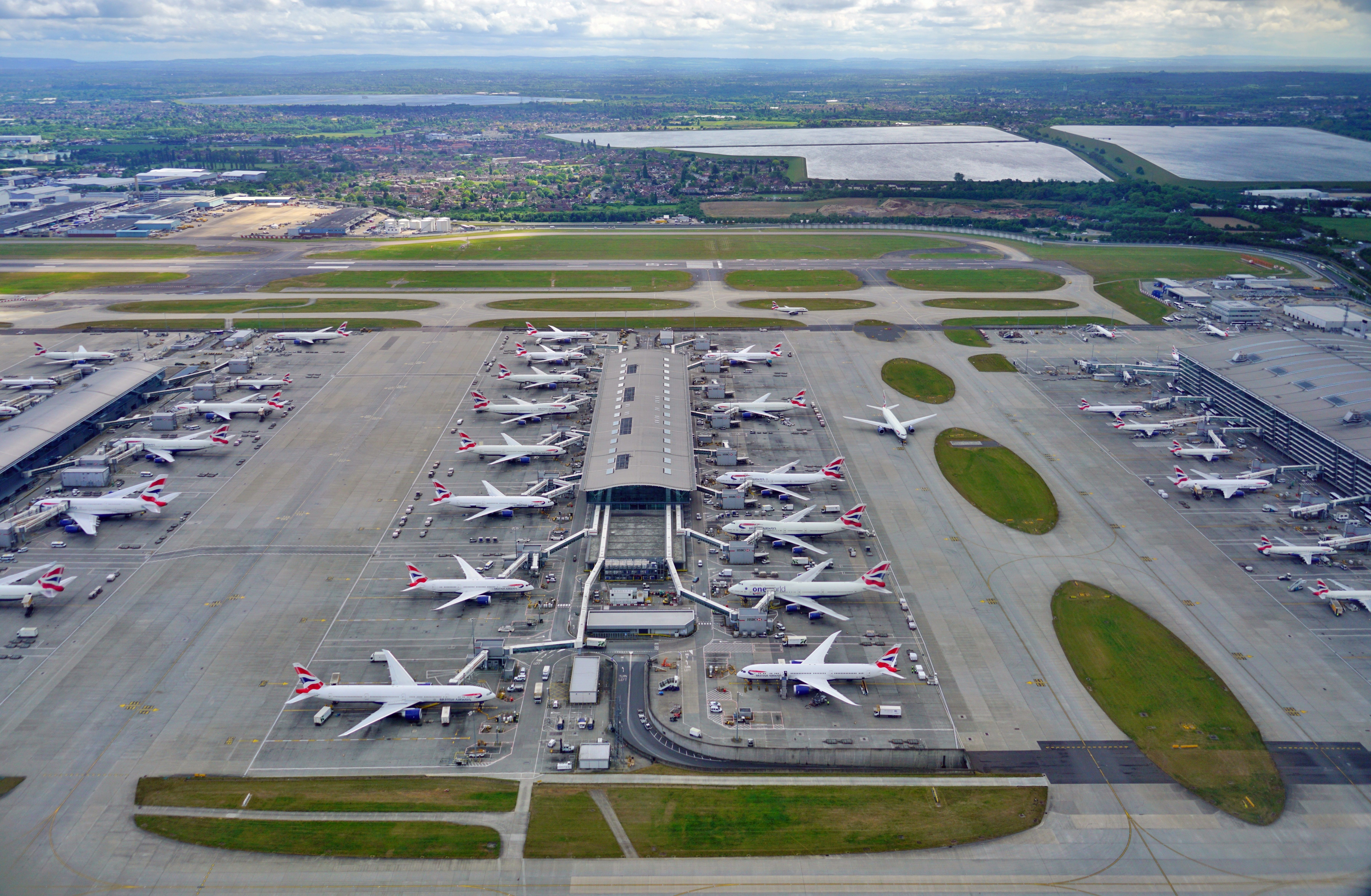London Heathrow Airport Aerial View