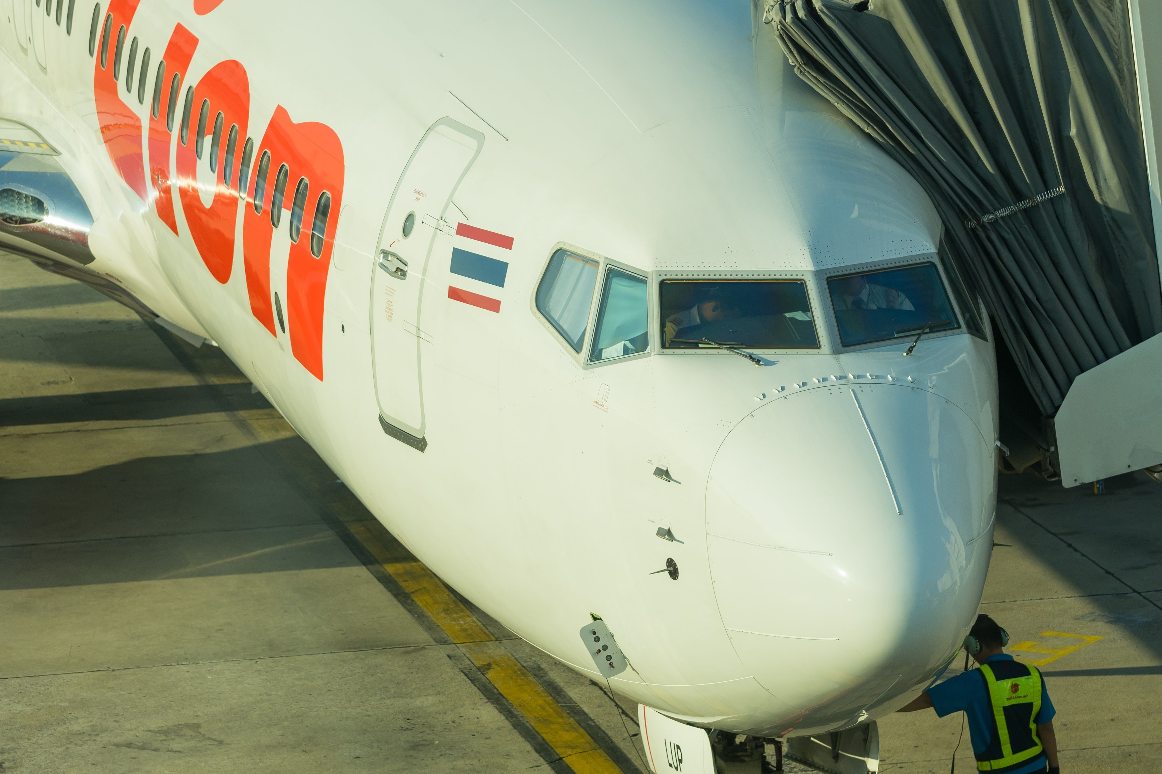 Thai Lion Air Boeing 737 on stand
