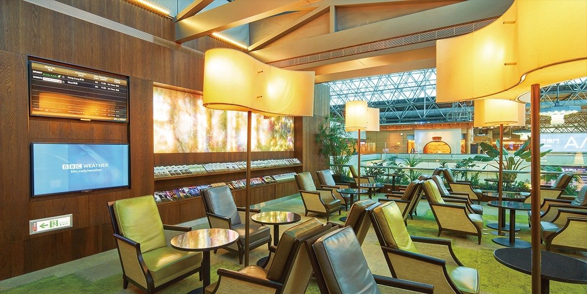The Garden Lounge by EVA Air at Taoyuan International Airport. 