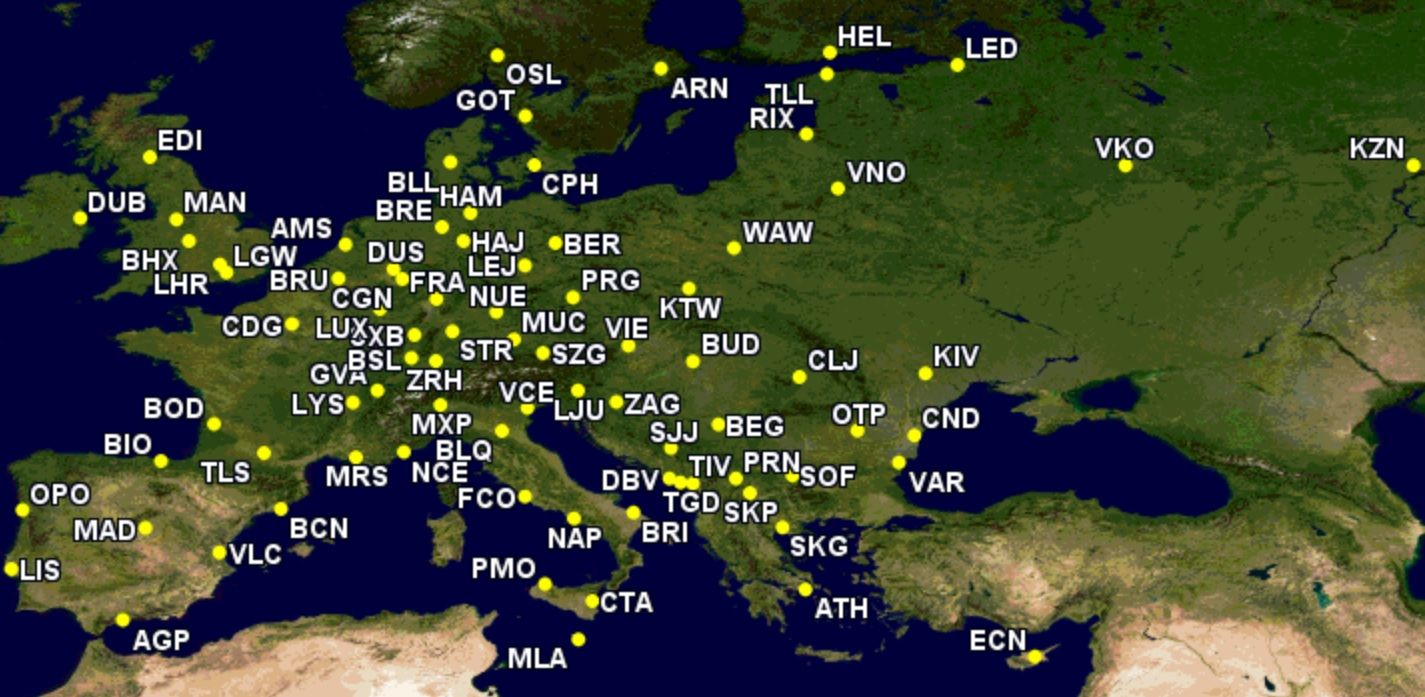 Turkish Airlines international European network summer 2023