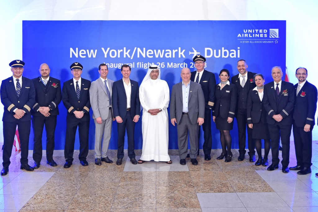 United Newark-Dubai launch
