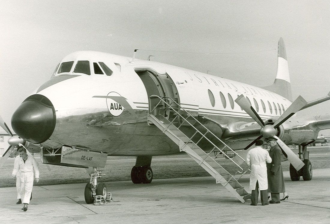 OE-LAF, a Vickers Viscount of Austrian Airlines.