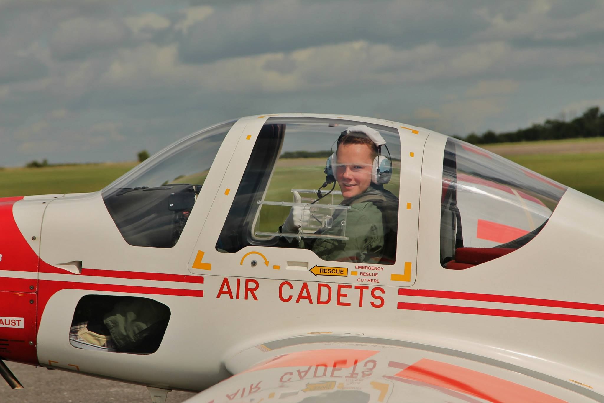 Simply Flying's Jonathan Hendry in an International Air Cadet Exchange aircraft.