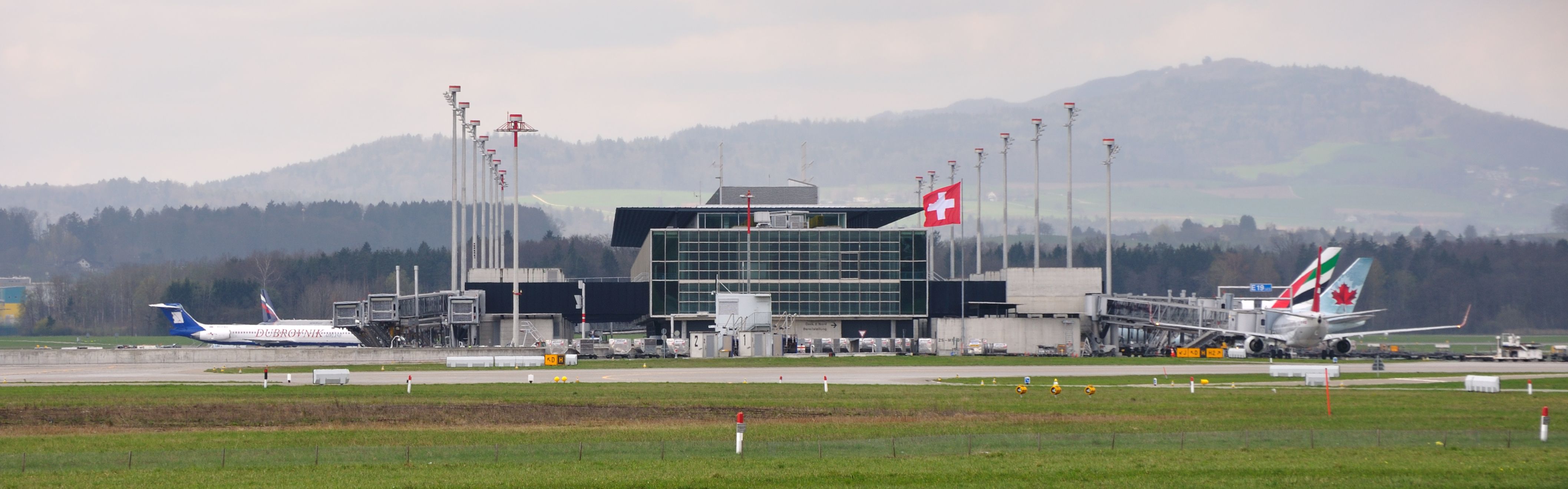 The satellite terminal at Zurich airport.