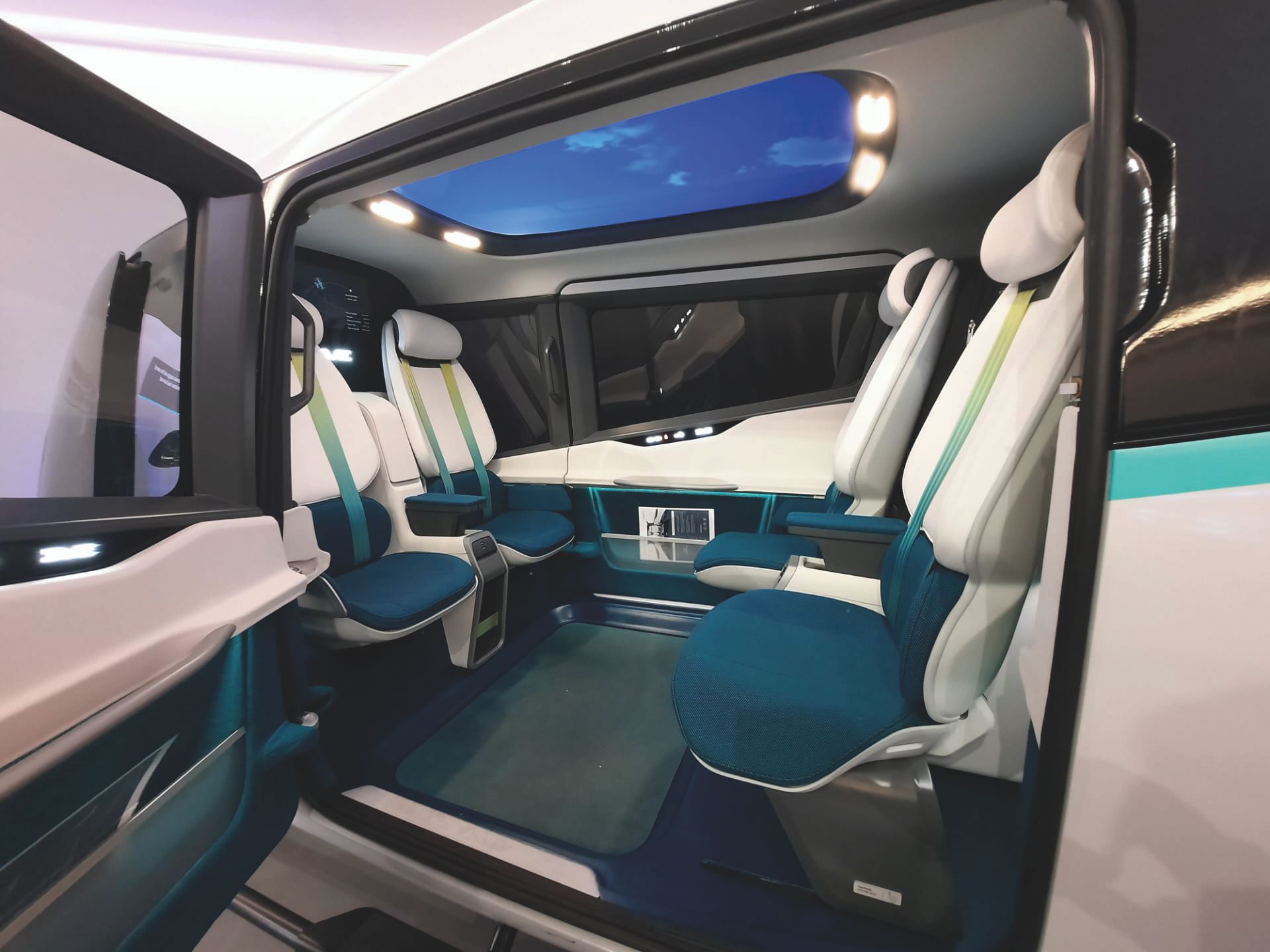 A mock up of the Eve Air Mobility cabin.