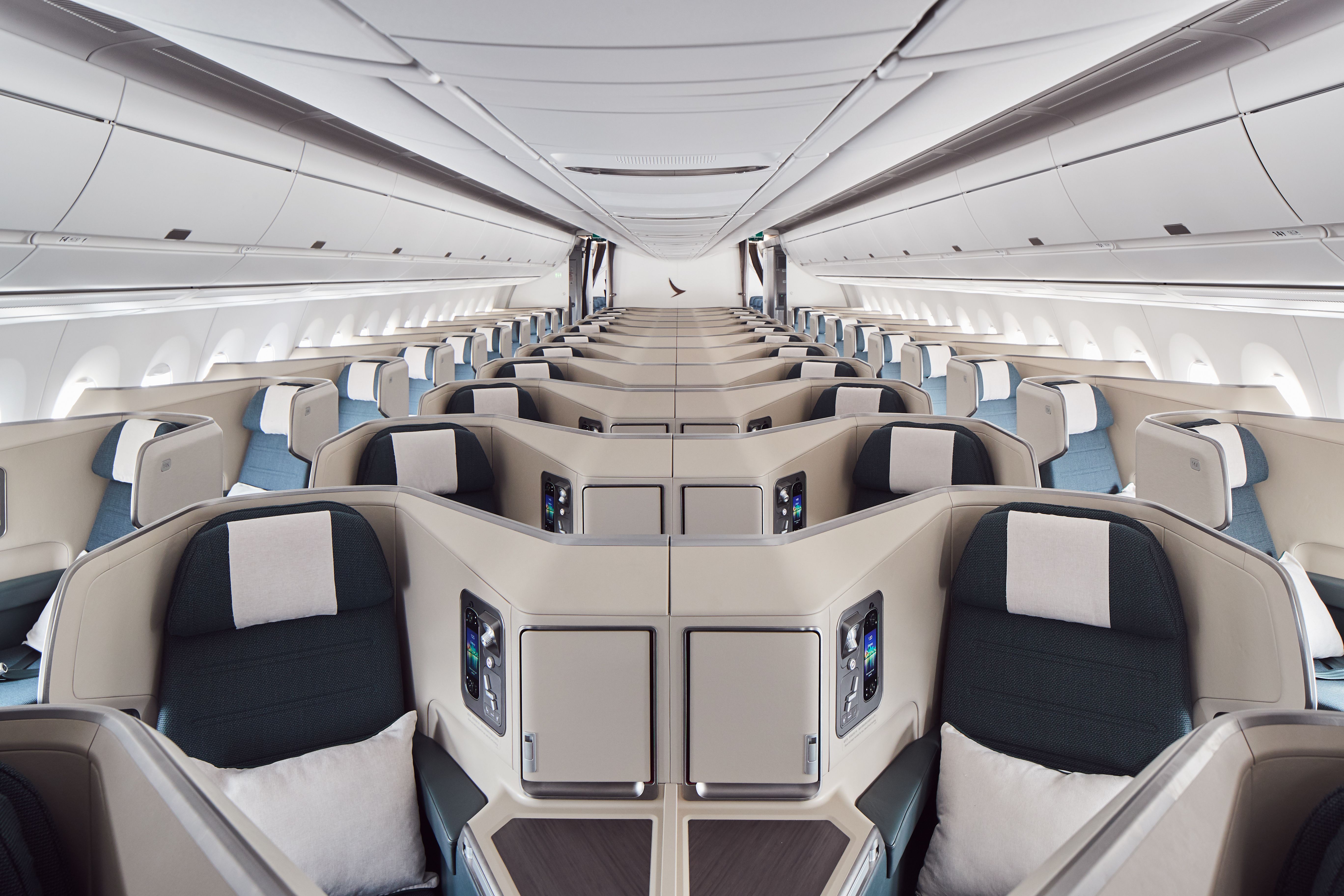 Cathay Pacific's A350 business cabin