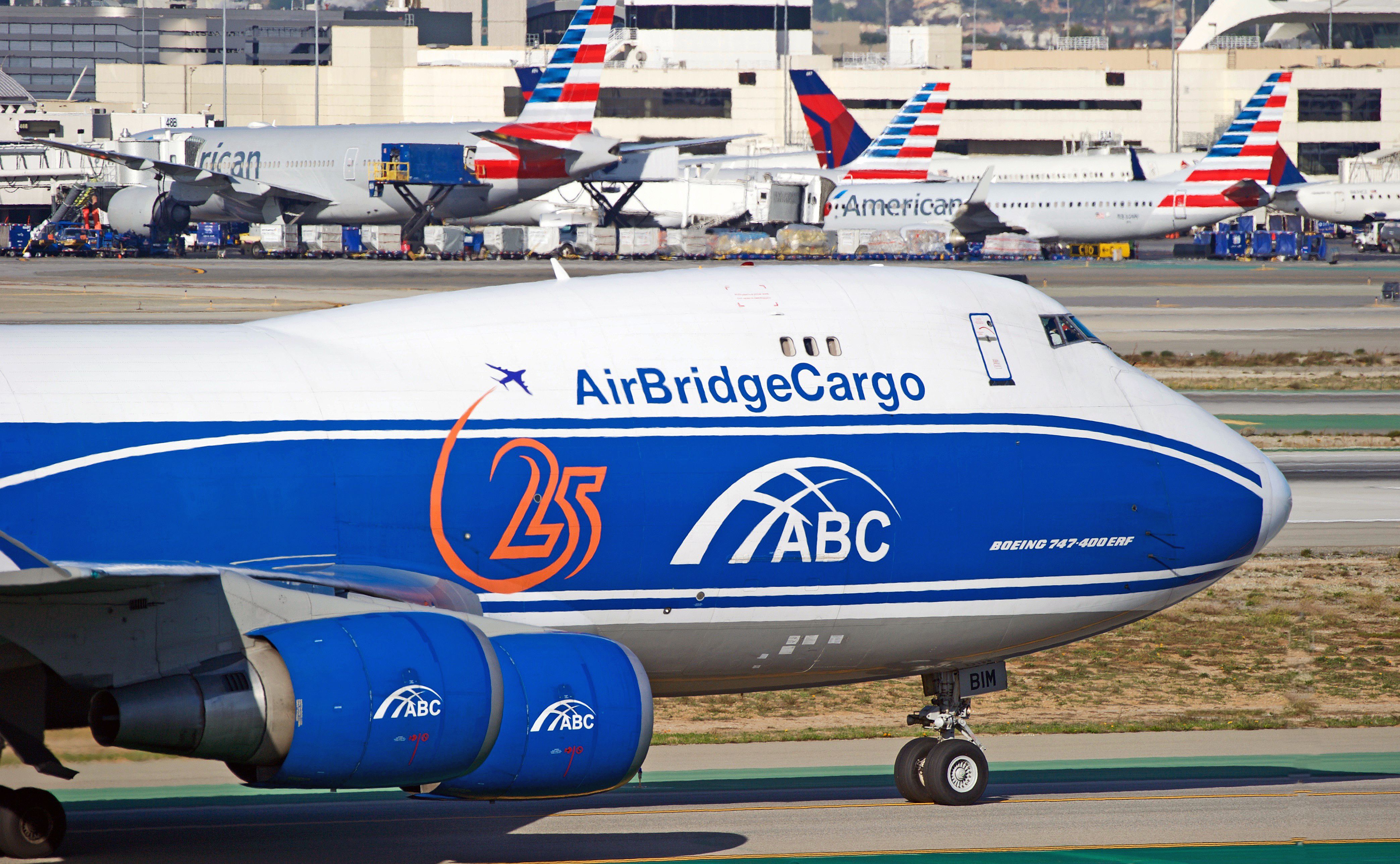 An AirBridgeCargo Boeing 747-400 in Los Angeles Philip Pilosian-1