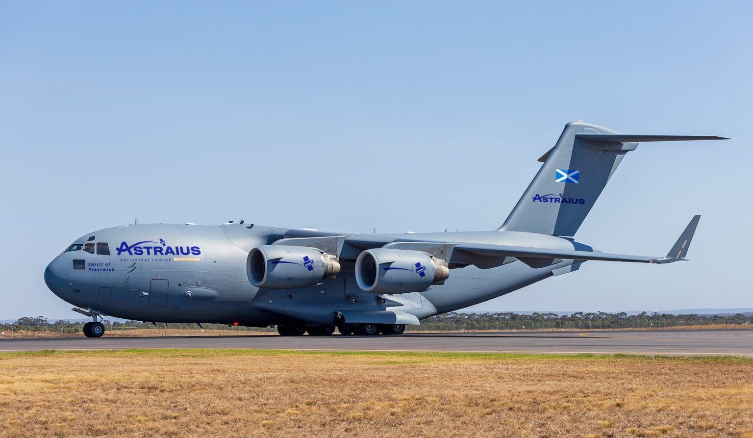 An Astraius C-17 parked at an airfield.