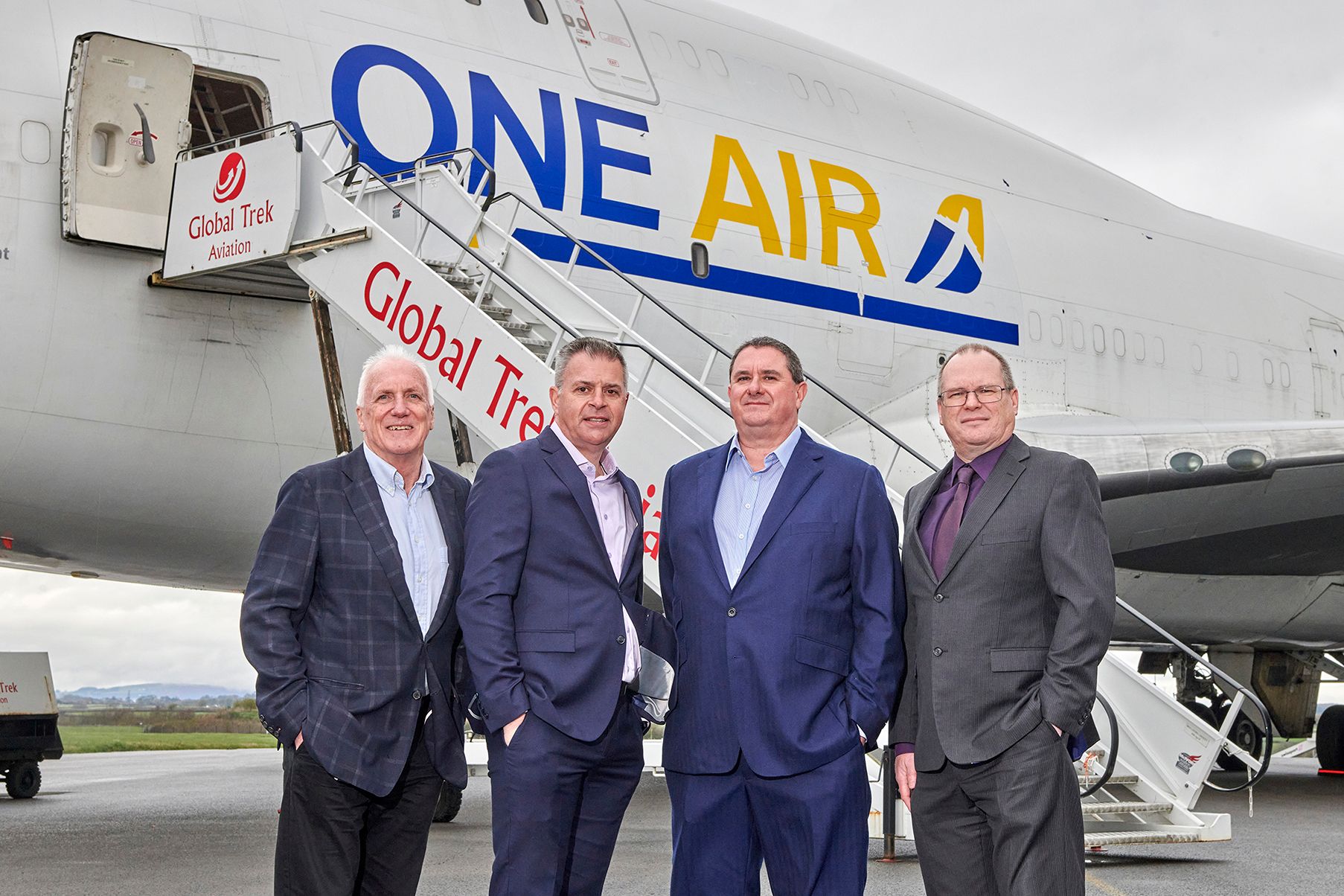 David Tattersall, Chief Technical Officer, Chris Hope, Chief Operating Officer, Paul Bennett, CEO, and Jon Hartley, Chief Financial Officer, of One Air 