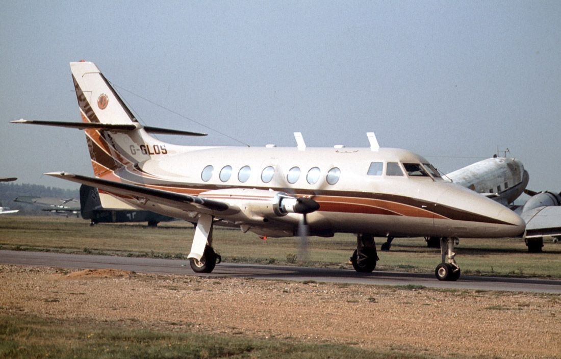 A Handley Page HP 137 Jetstream on the taxiway.
