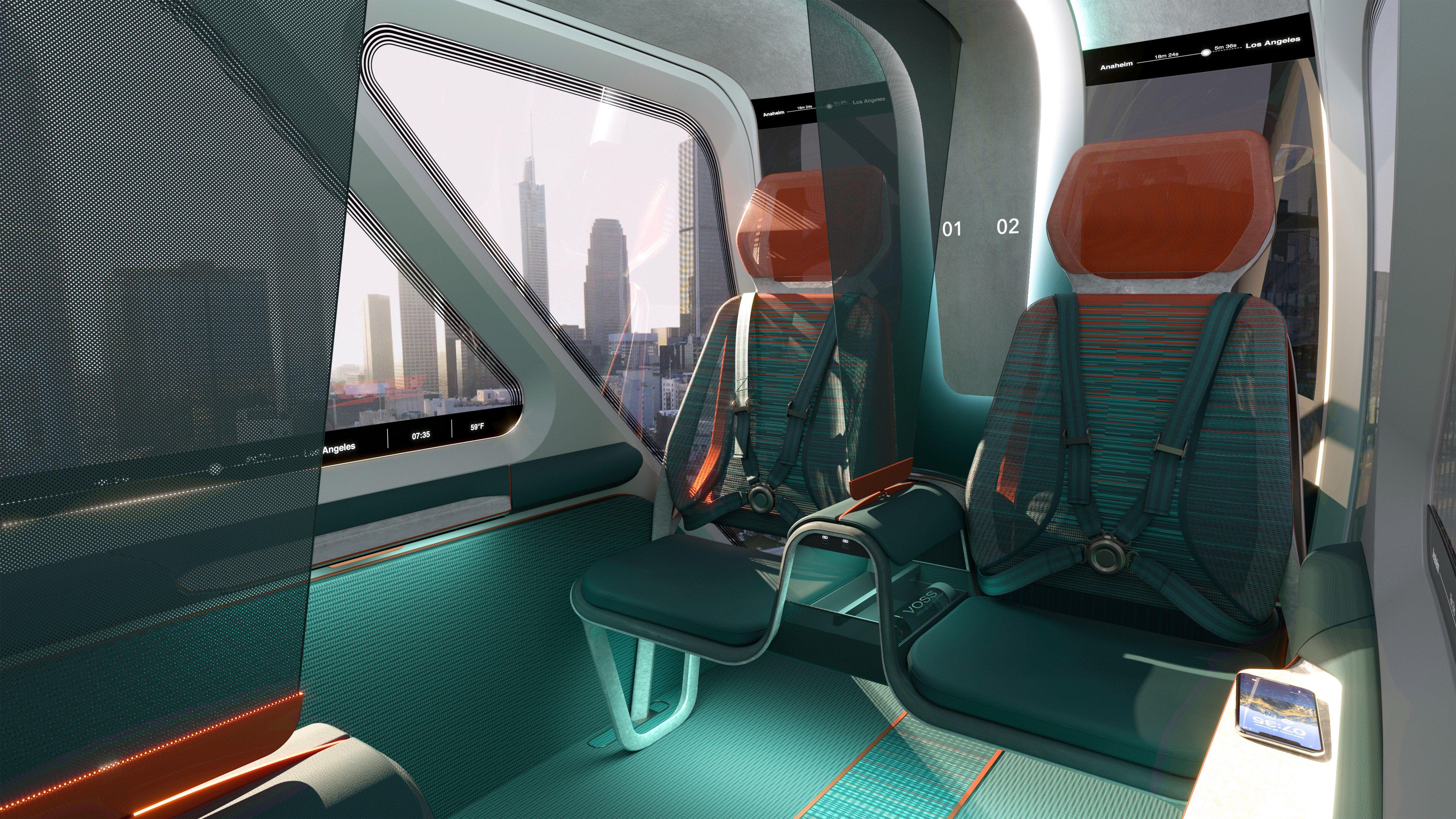 A render of the Hyundai Transys seating.