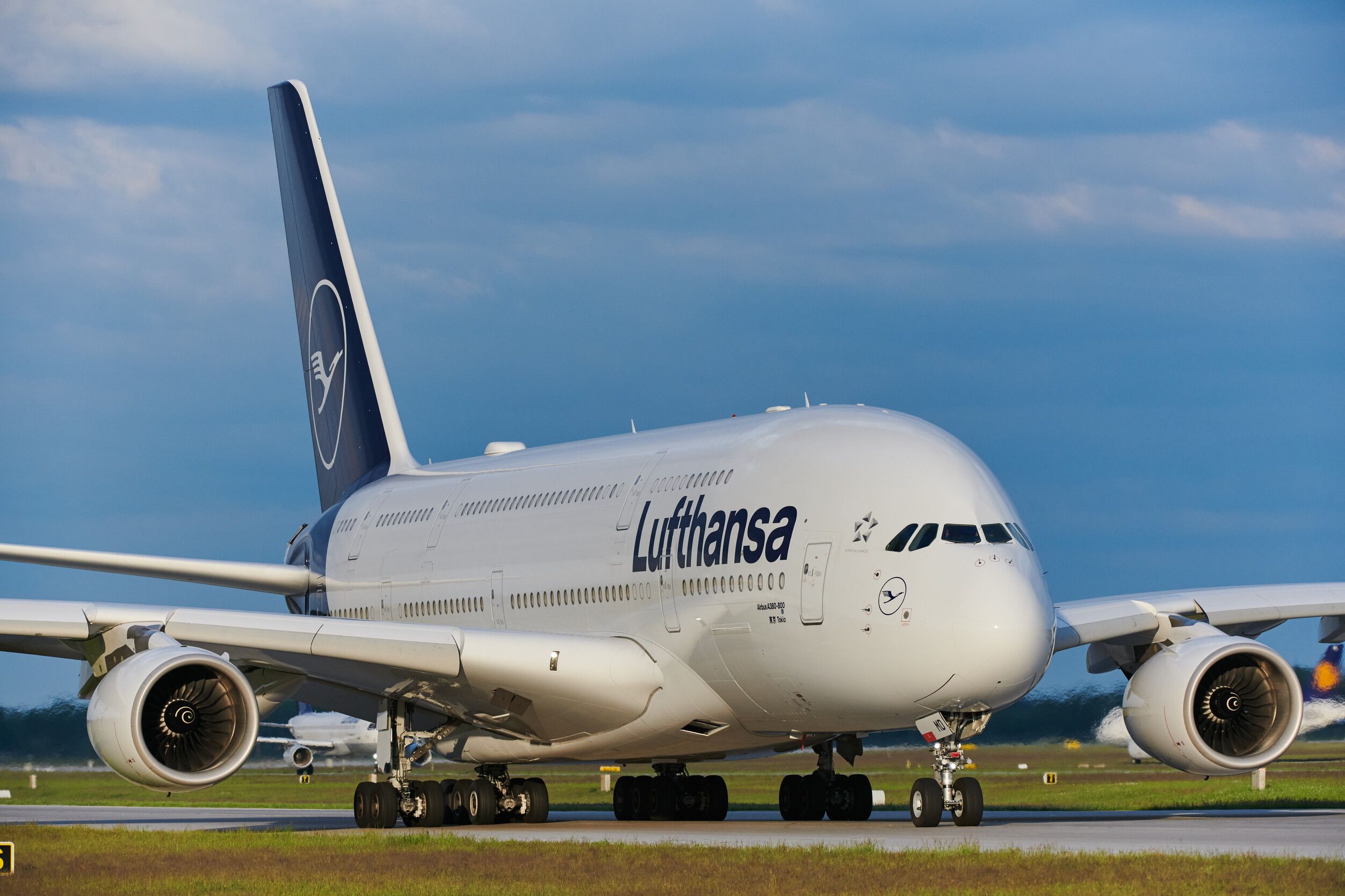 Lufthansa A380 on the ground