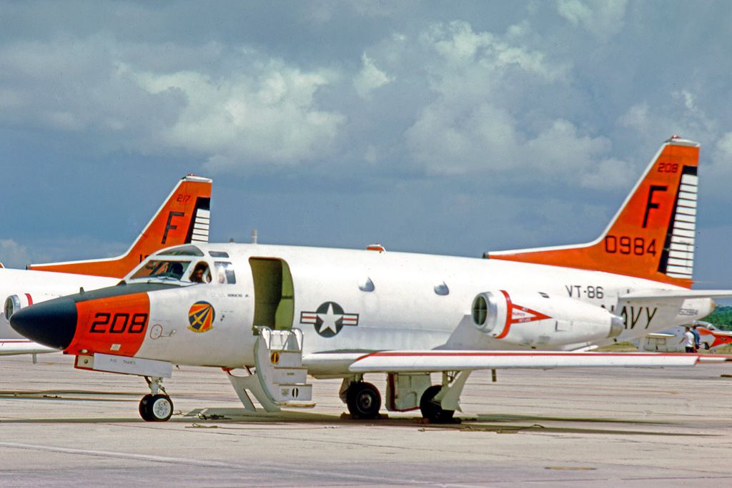 The T-39D trainer of VT-86 Squadron US Navy at Pensacola NAS in 1975.