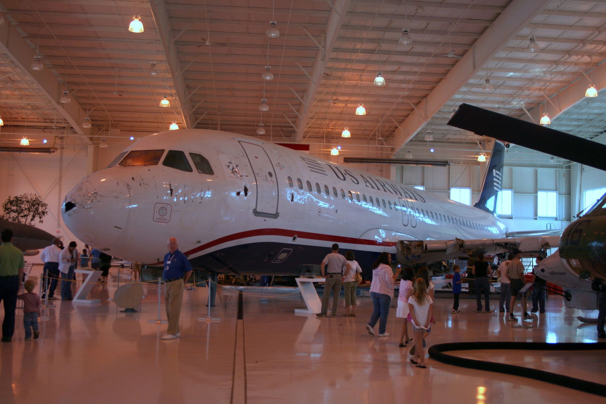 The Airbus A320 involved in the accident at the Hudson in 2009.