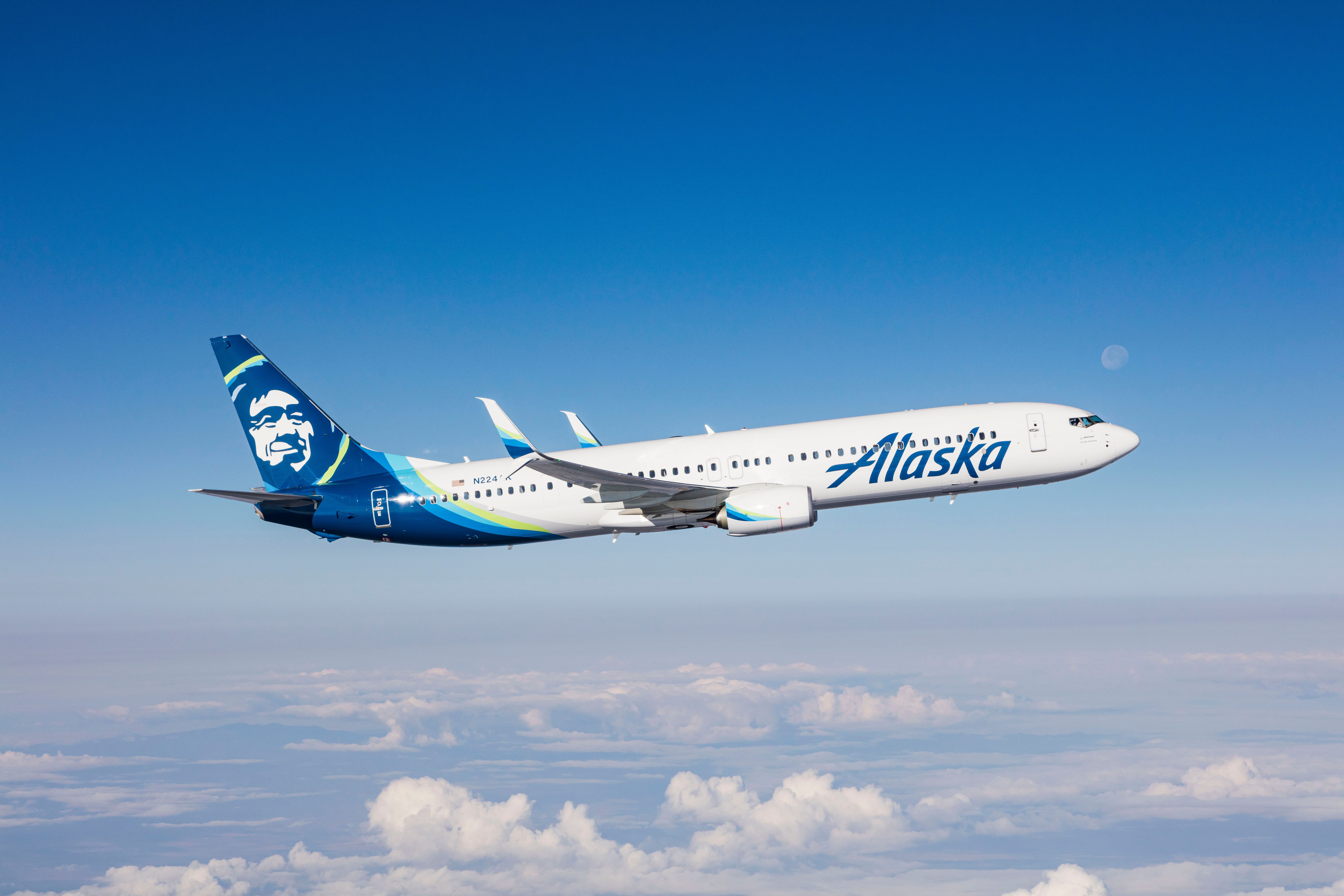 Alaska Airlines in flght