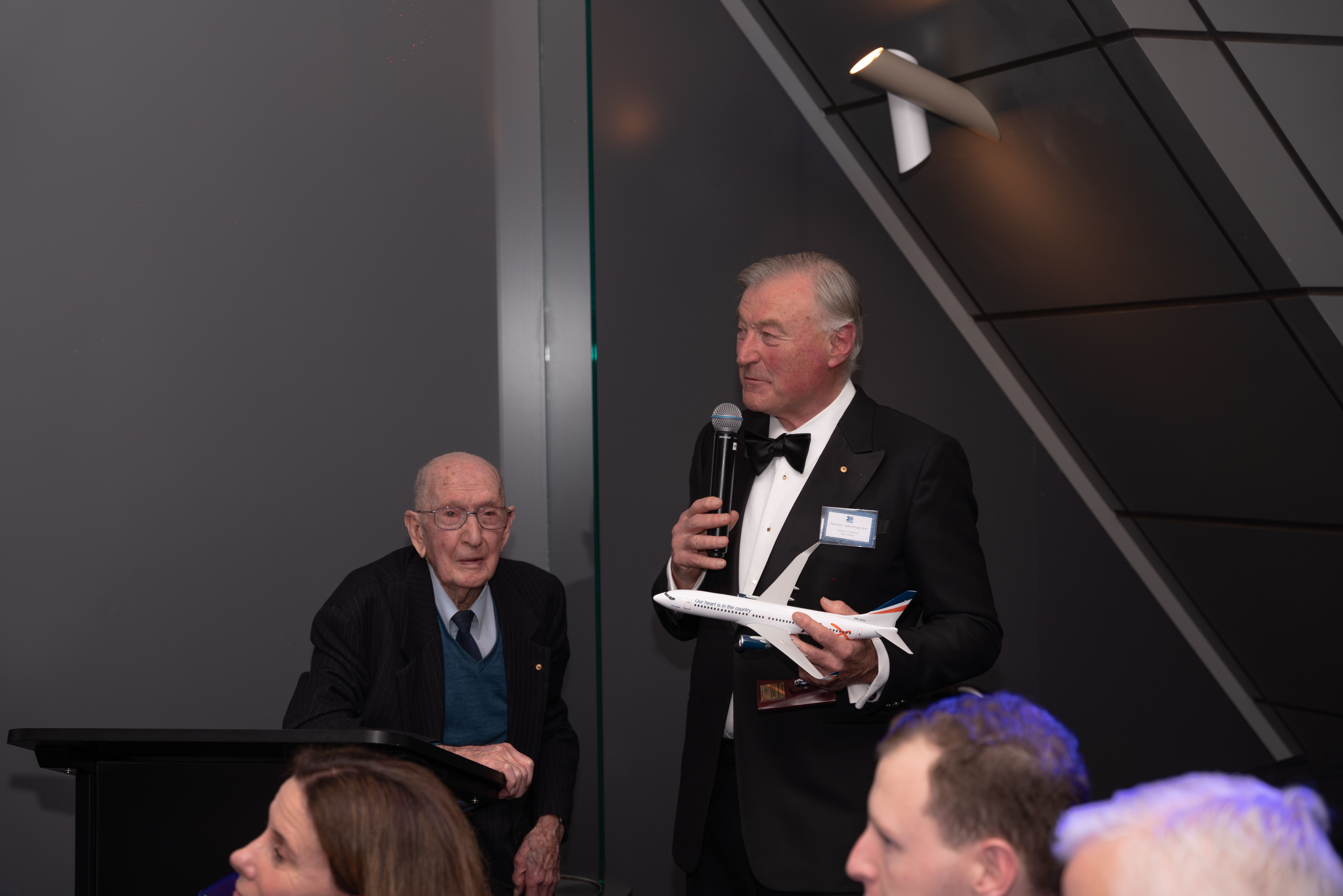 Rex Max Hazelton and Hon John Sharp AM at Rex's 20th anniversary, 24 August 2022