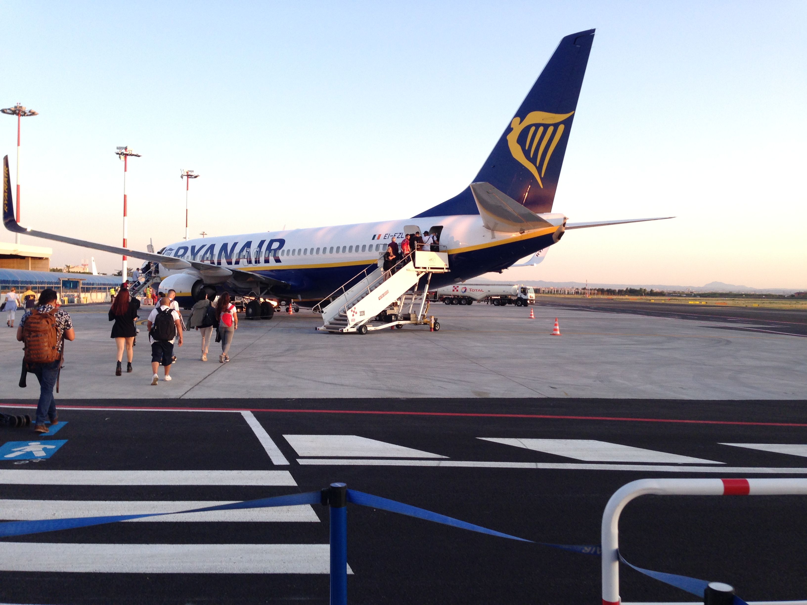 Ryanair aircraft in Rome