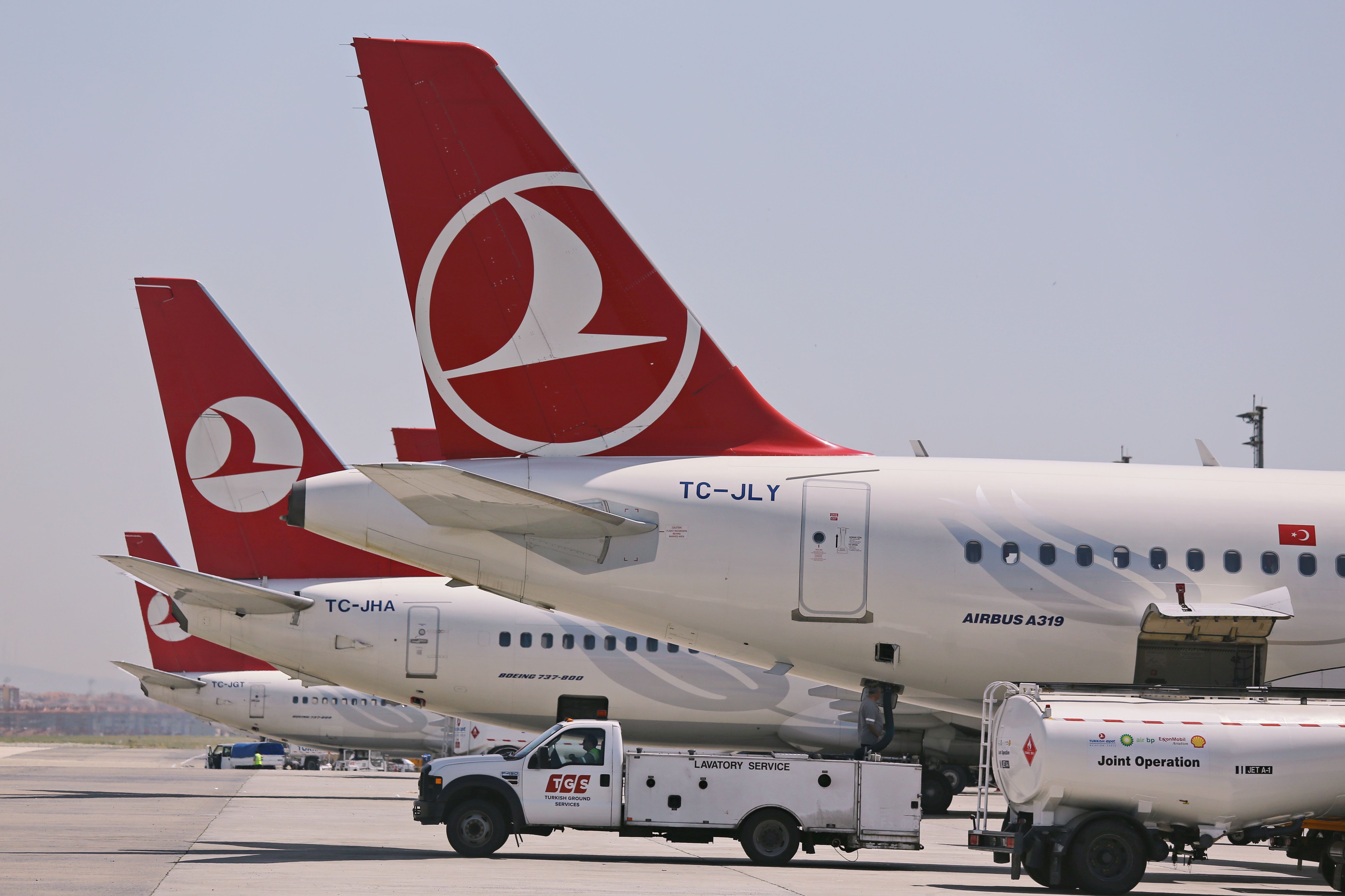 Turkish Airlines aircraft tails 