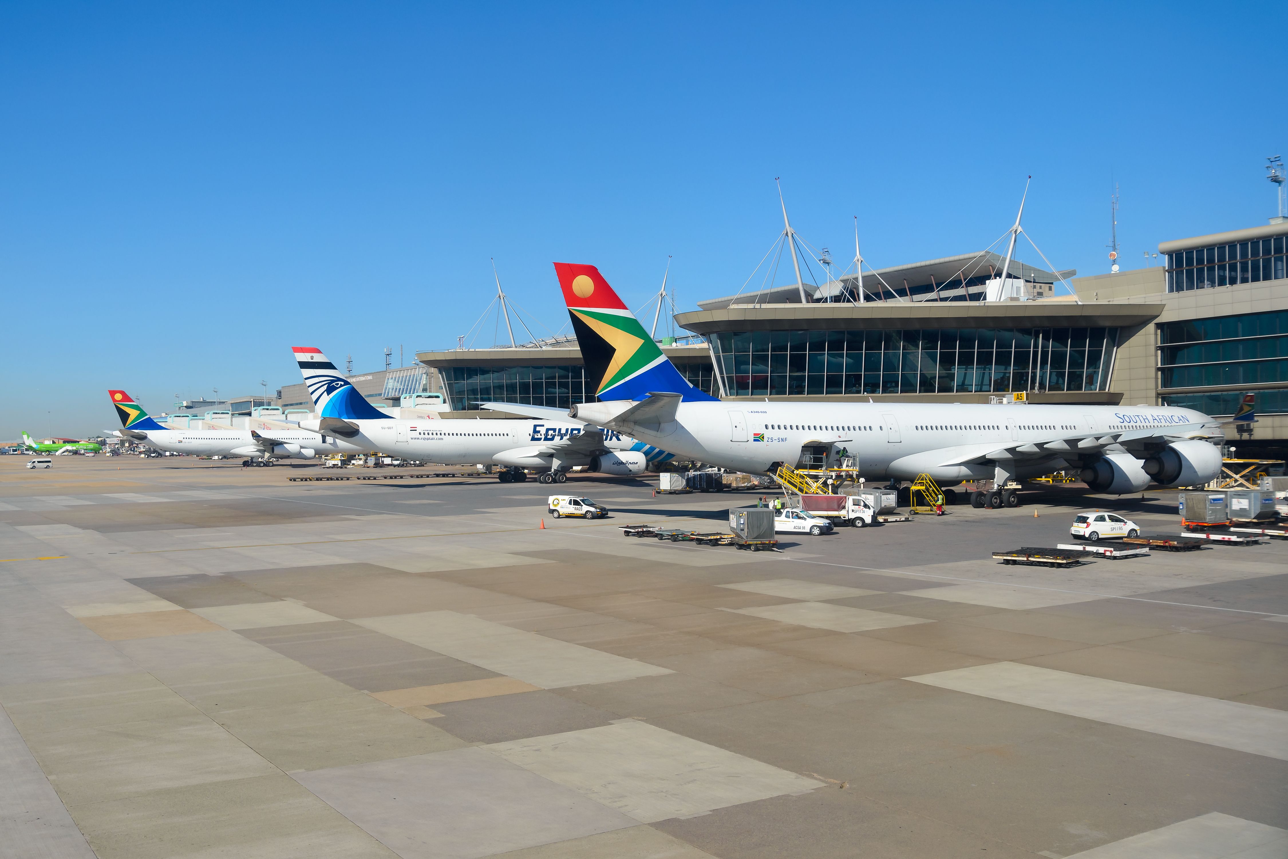 Airline parked at OR Tambo Johannesburg