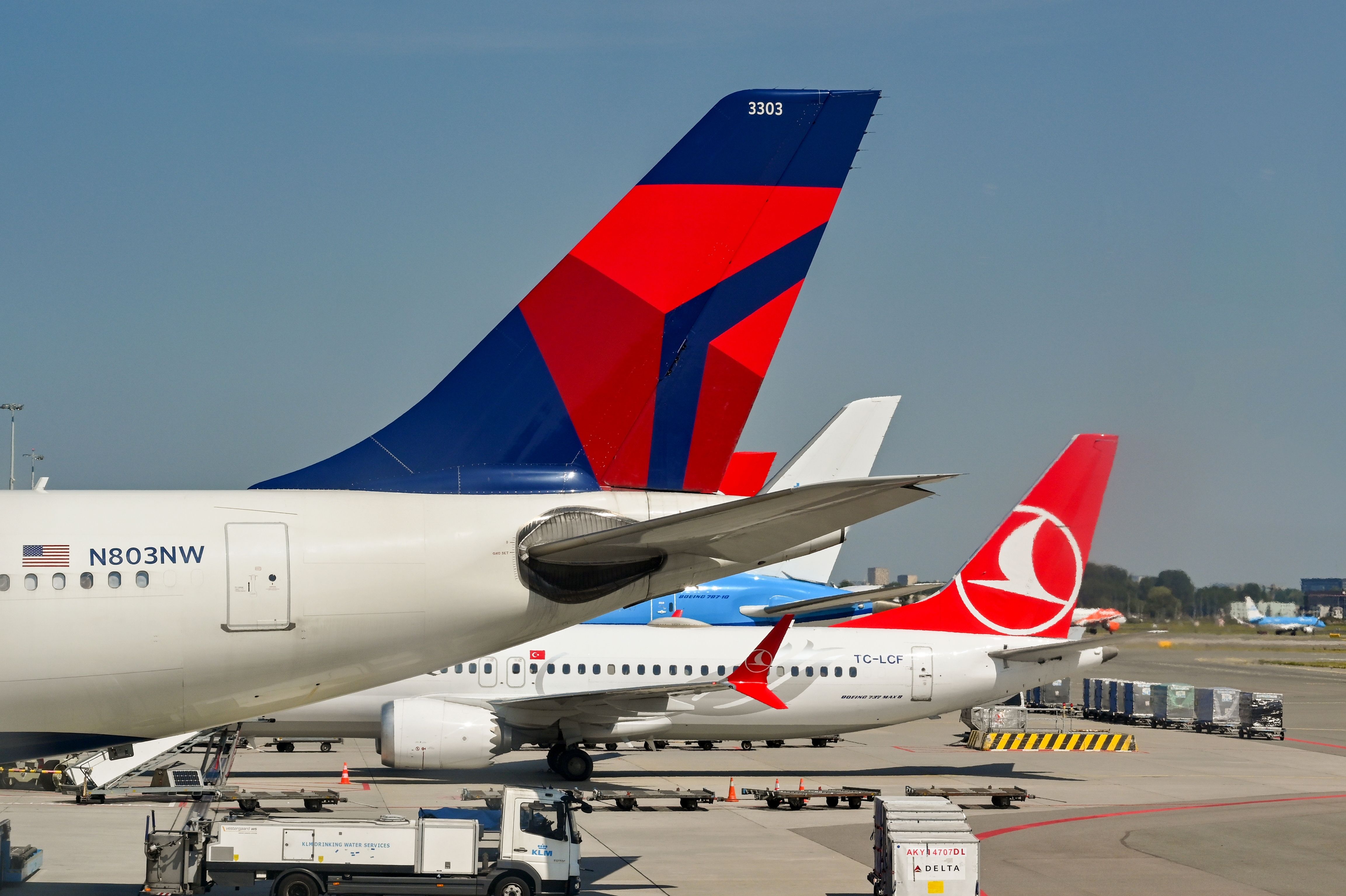 Delta Air Lines at Amsterdam Schiphol Airport