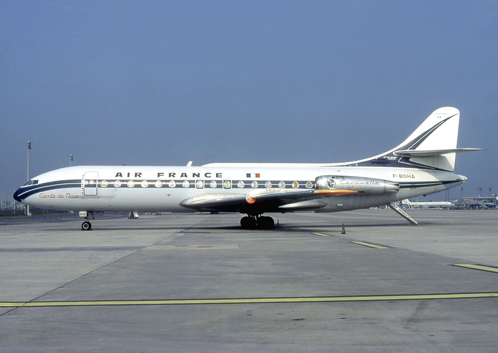 An Air France Sud SE-210 Caravelle III on the taxiway.