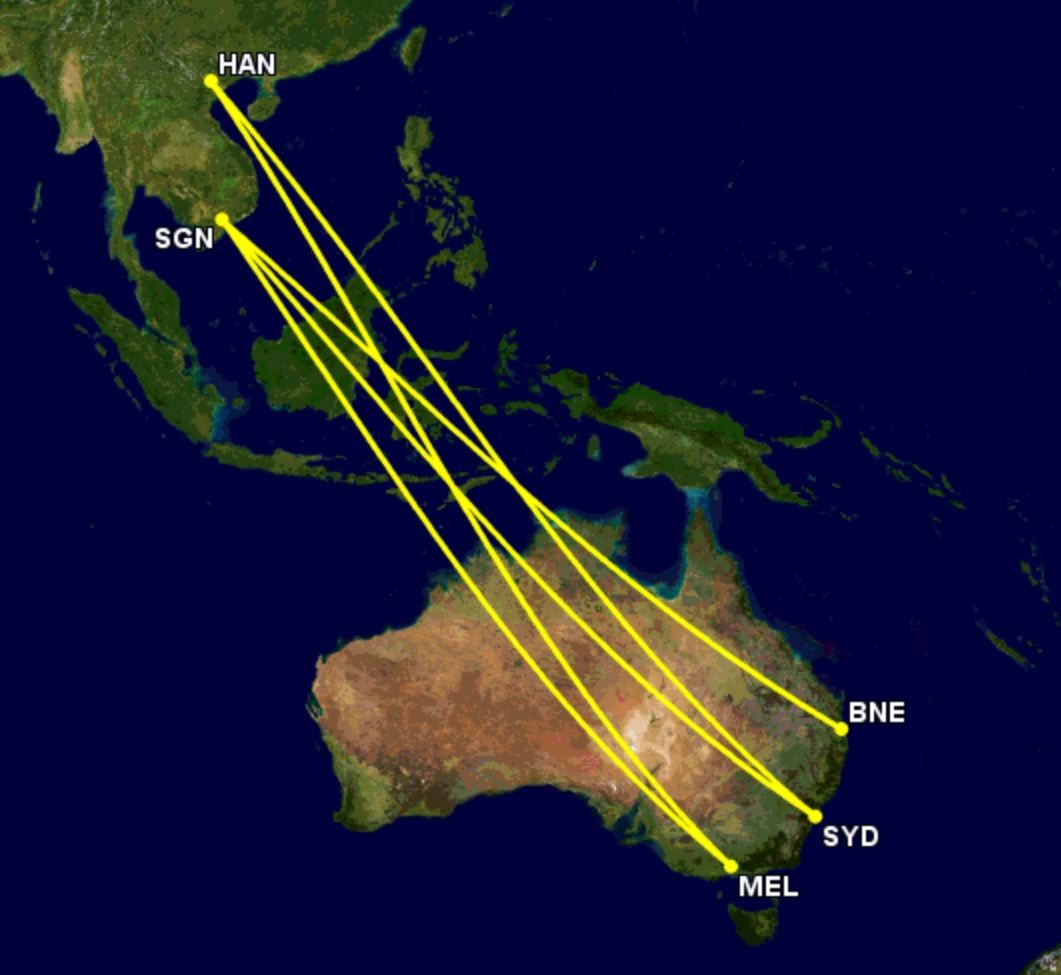 Big Growth: 4 Airlines Now Operate 12 Australia-Vietnam Routes