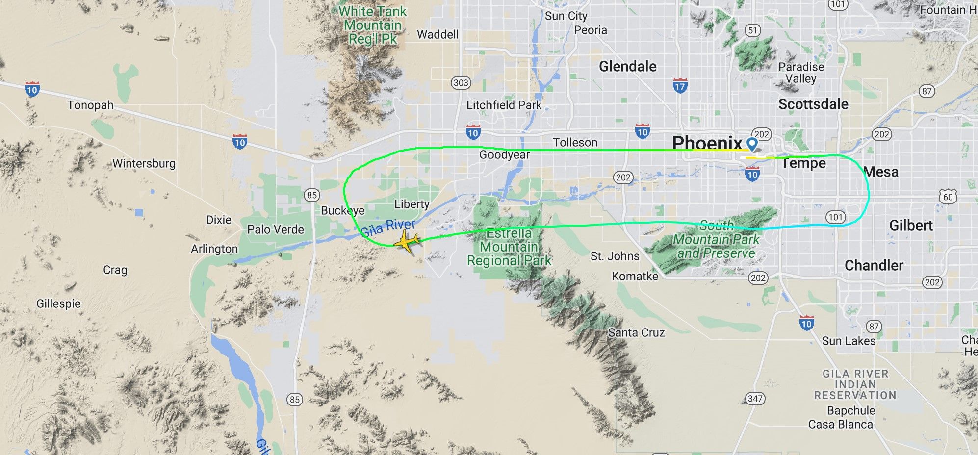 WN diversion PHX