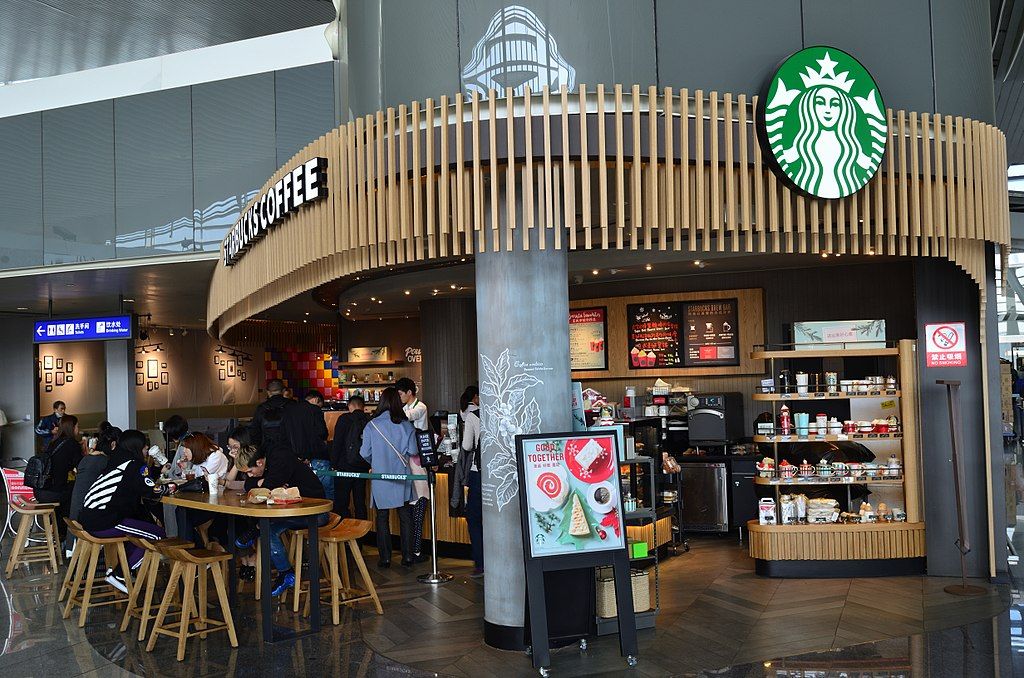 Starbucks at Hangzhou International Airport.