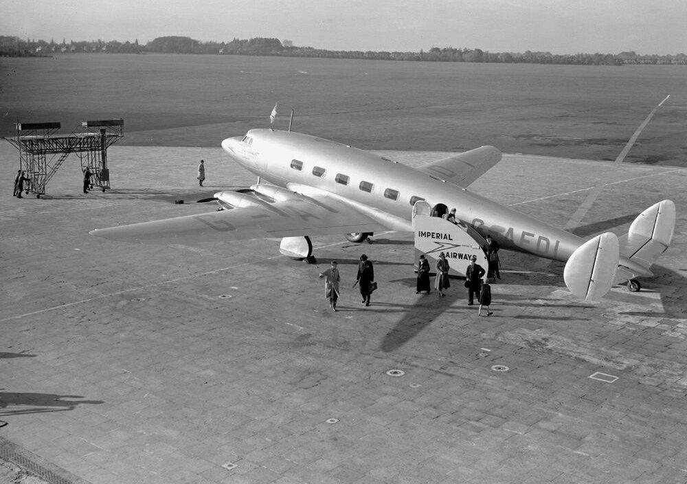 A de Havilland D.H.91 Albatross of Imperial Airways at Croydon.