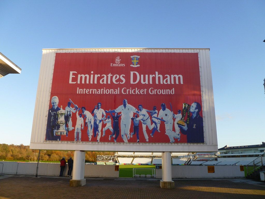 The sign for the Emirates Durham International Cricket Ground.