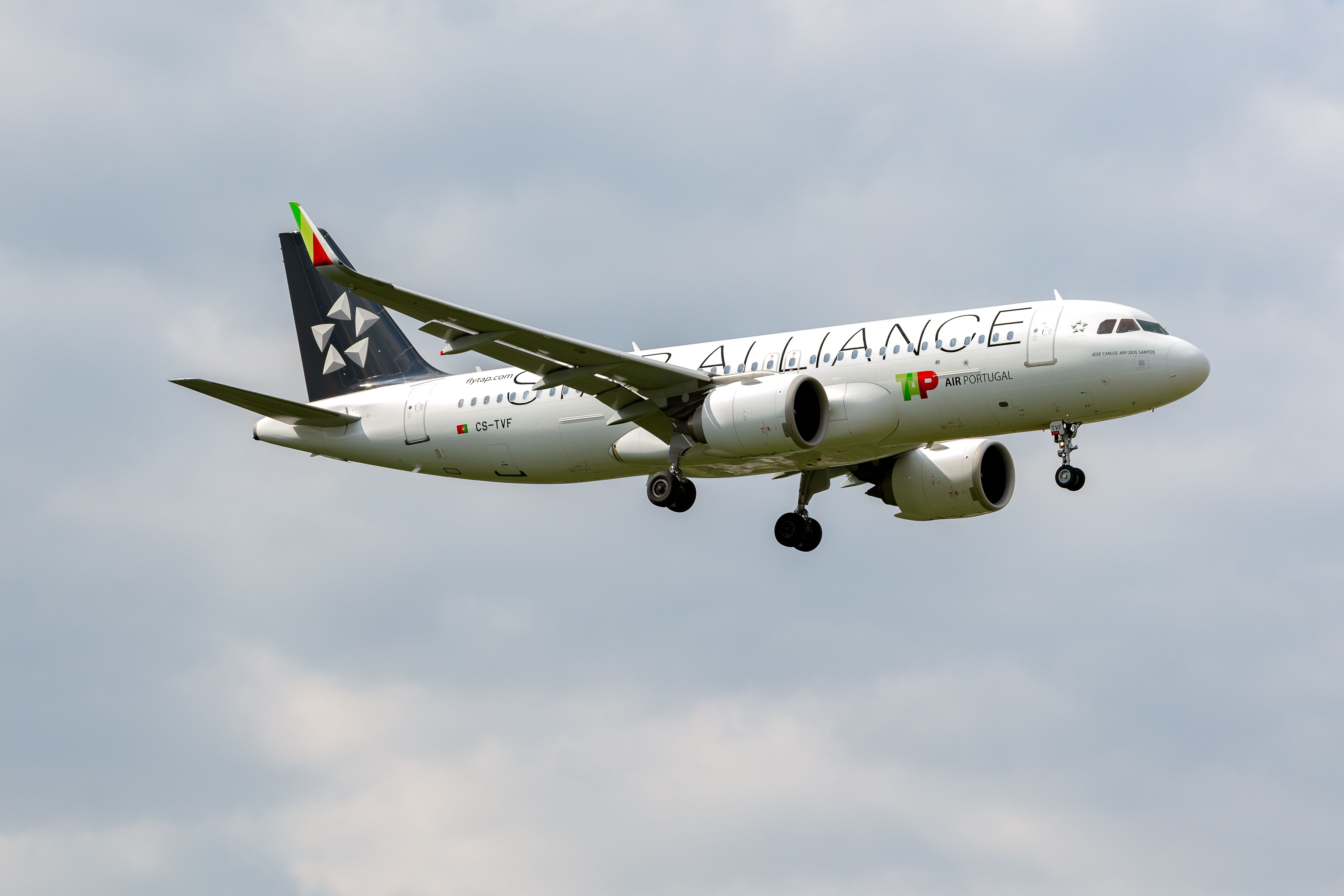A TAP Air Airbus A320 with a Star Alliance livery 