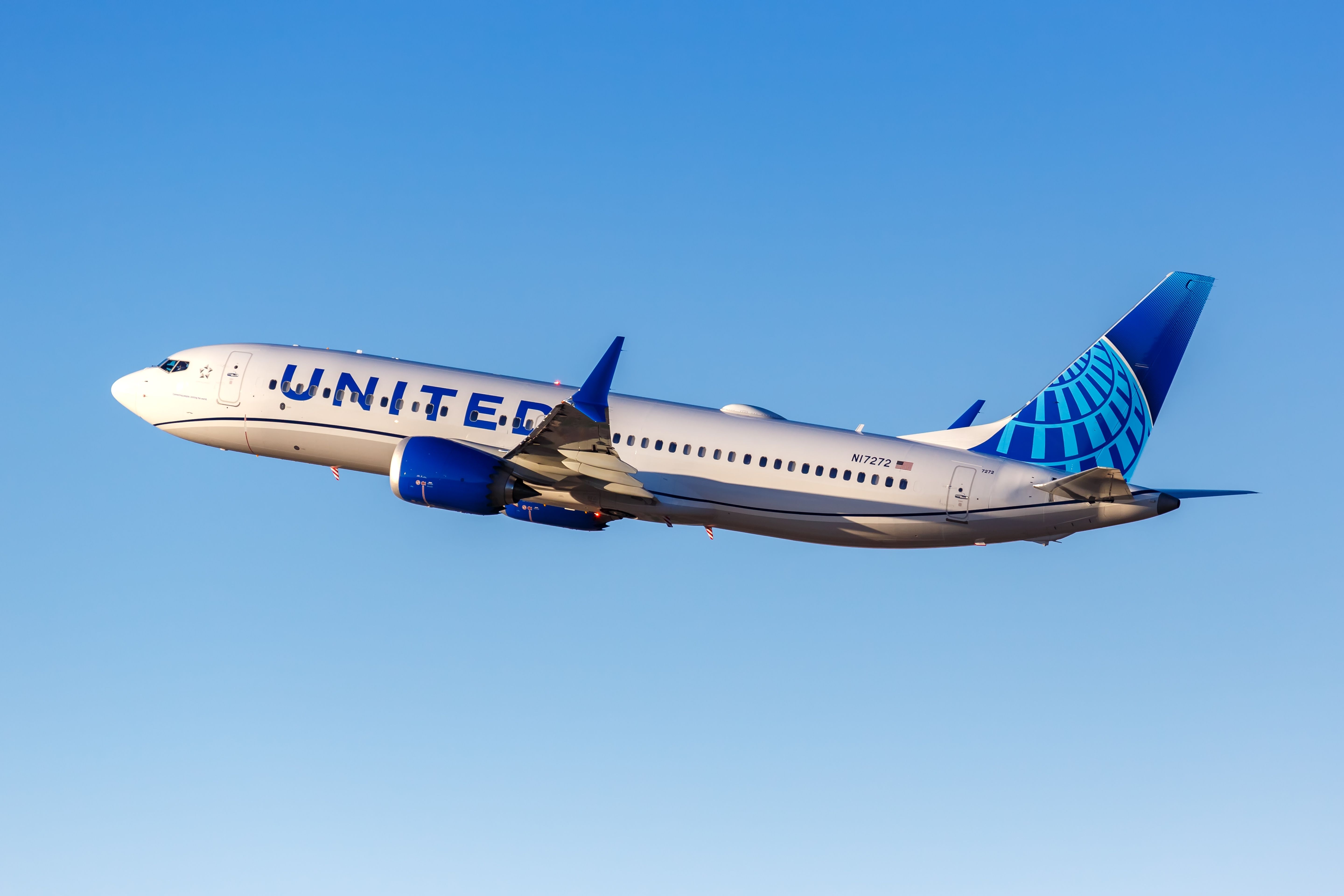 A United Airlines Boeing 737 MAX