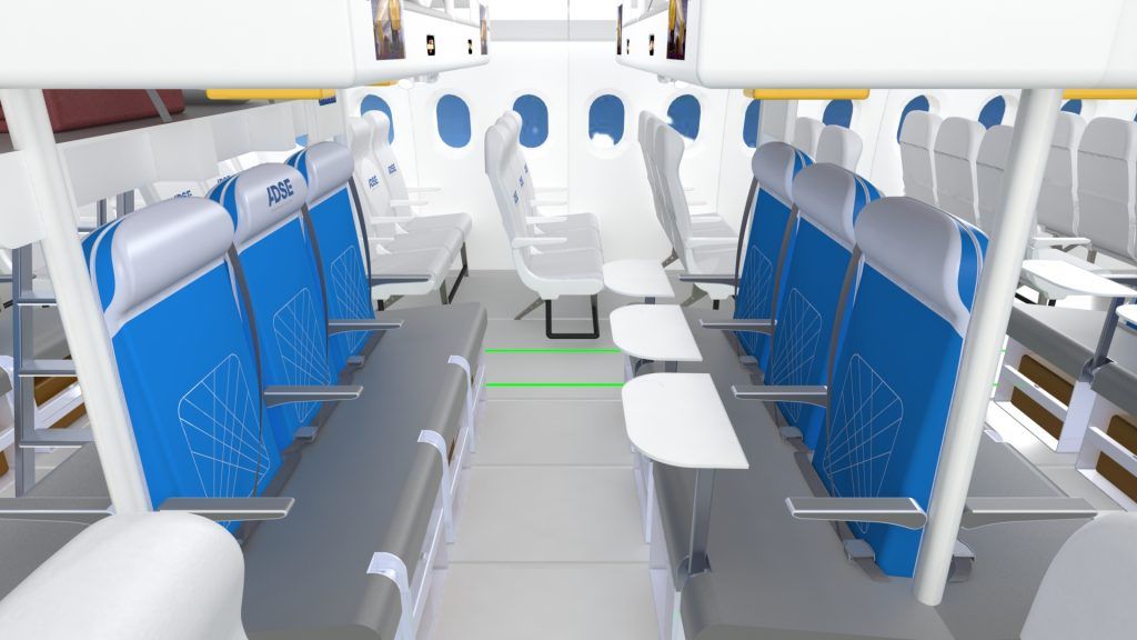 A view of ADSE's Economy Sky-Dream seat