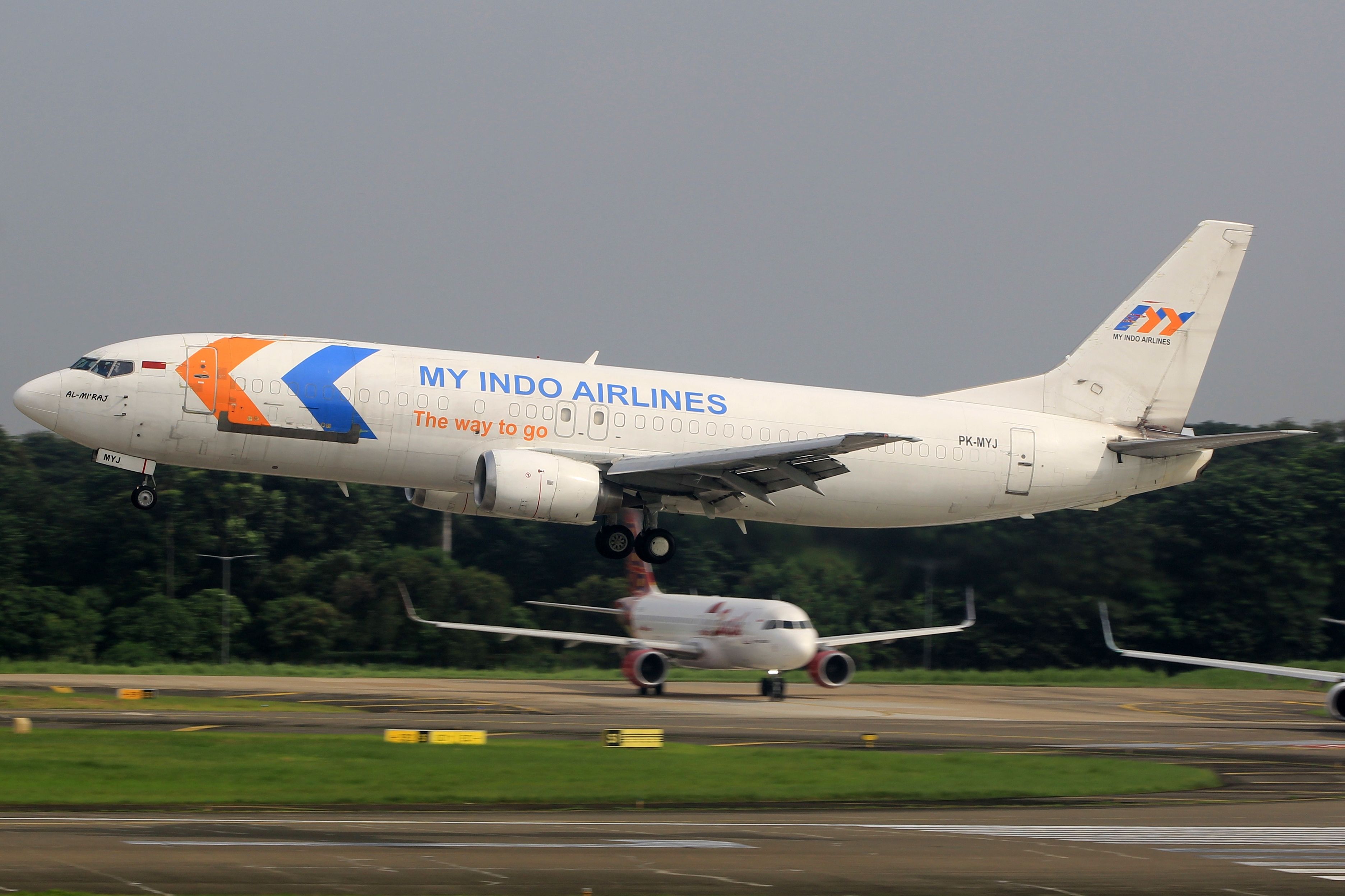 An Indo Airlines Boeing 737-400F 