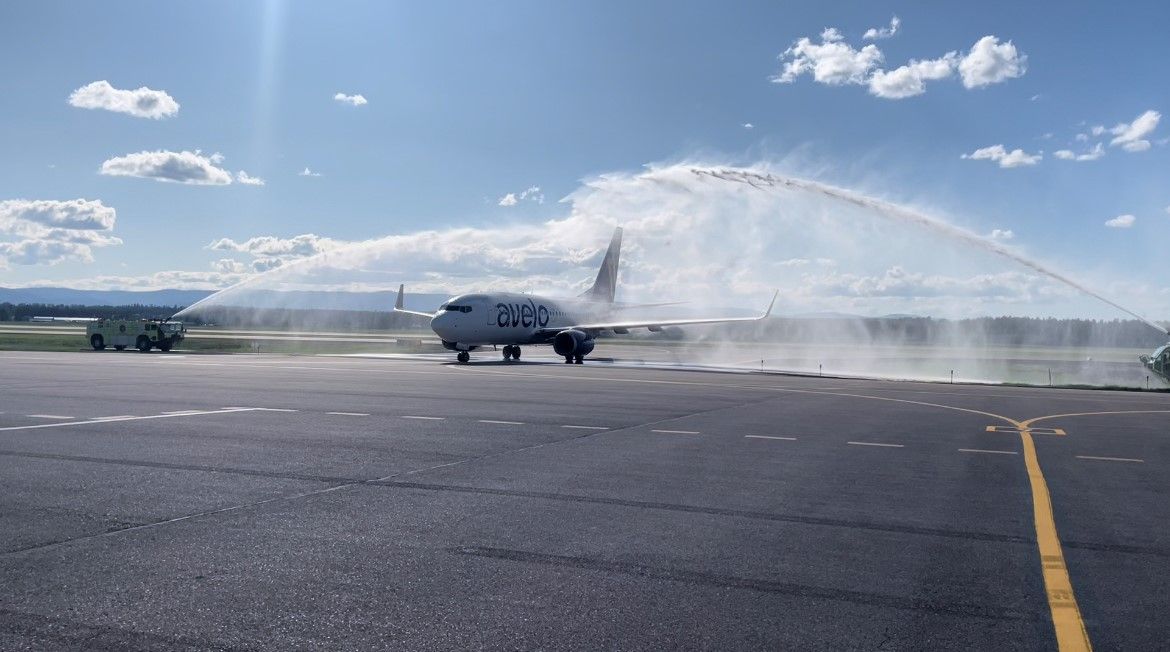 Avelo Airlines 737 Arriving in Kalispell