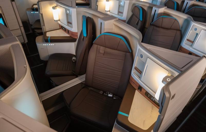 Hawaiian Airlines business class Boeing 787 Dreamliner