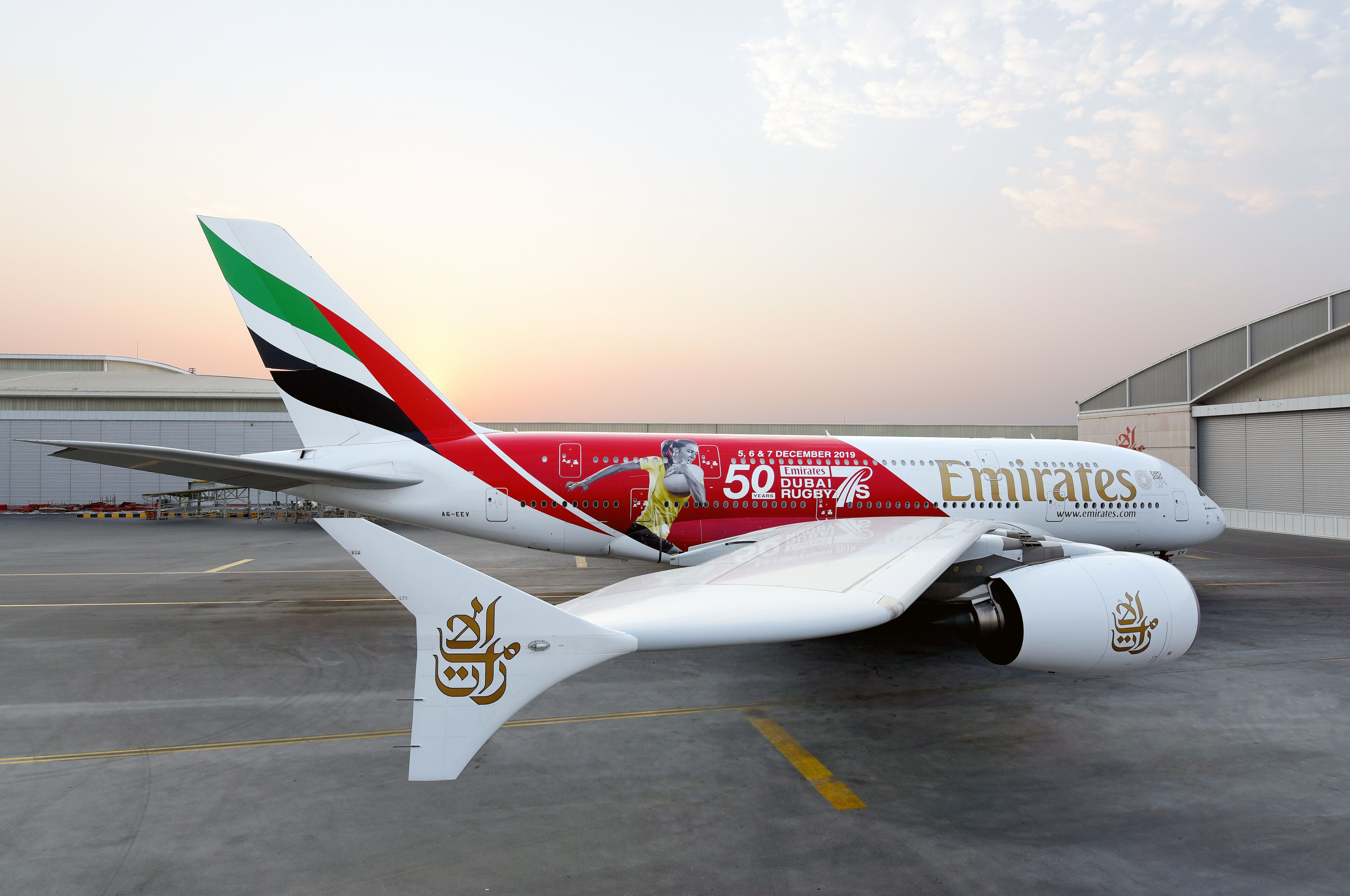 Emirates Airbus A380 2019 Rugby World Cup Livery