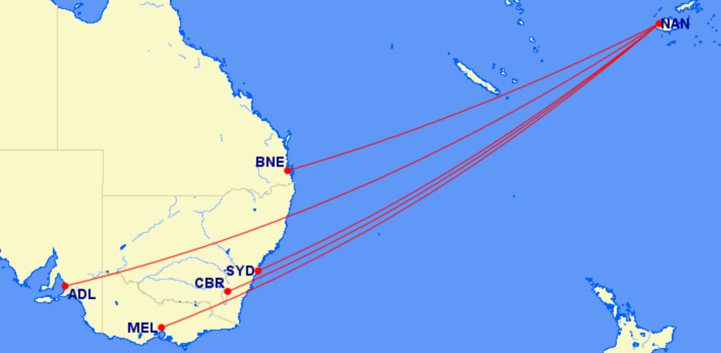 Fiji Airways Reportedly Considering New Australia Routes