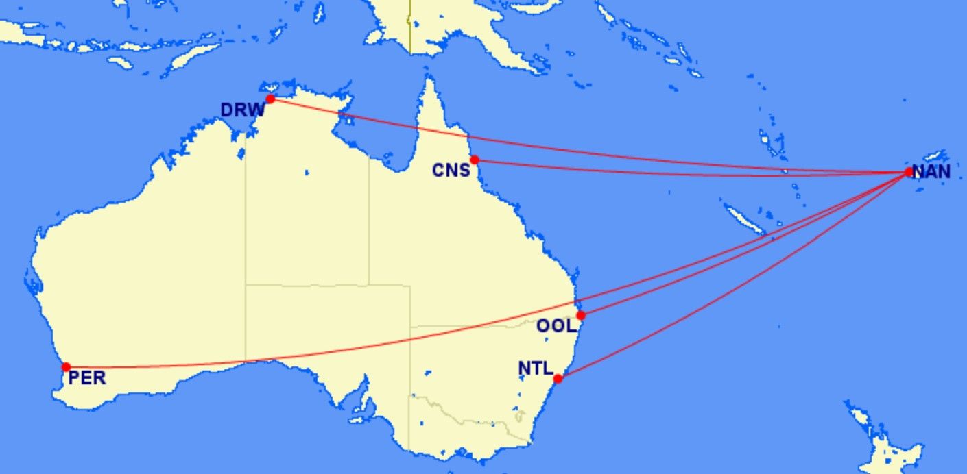 Fiji Airways Reportedly Considering - Fj Possible Routes 