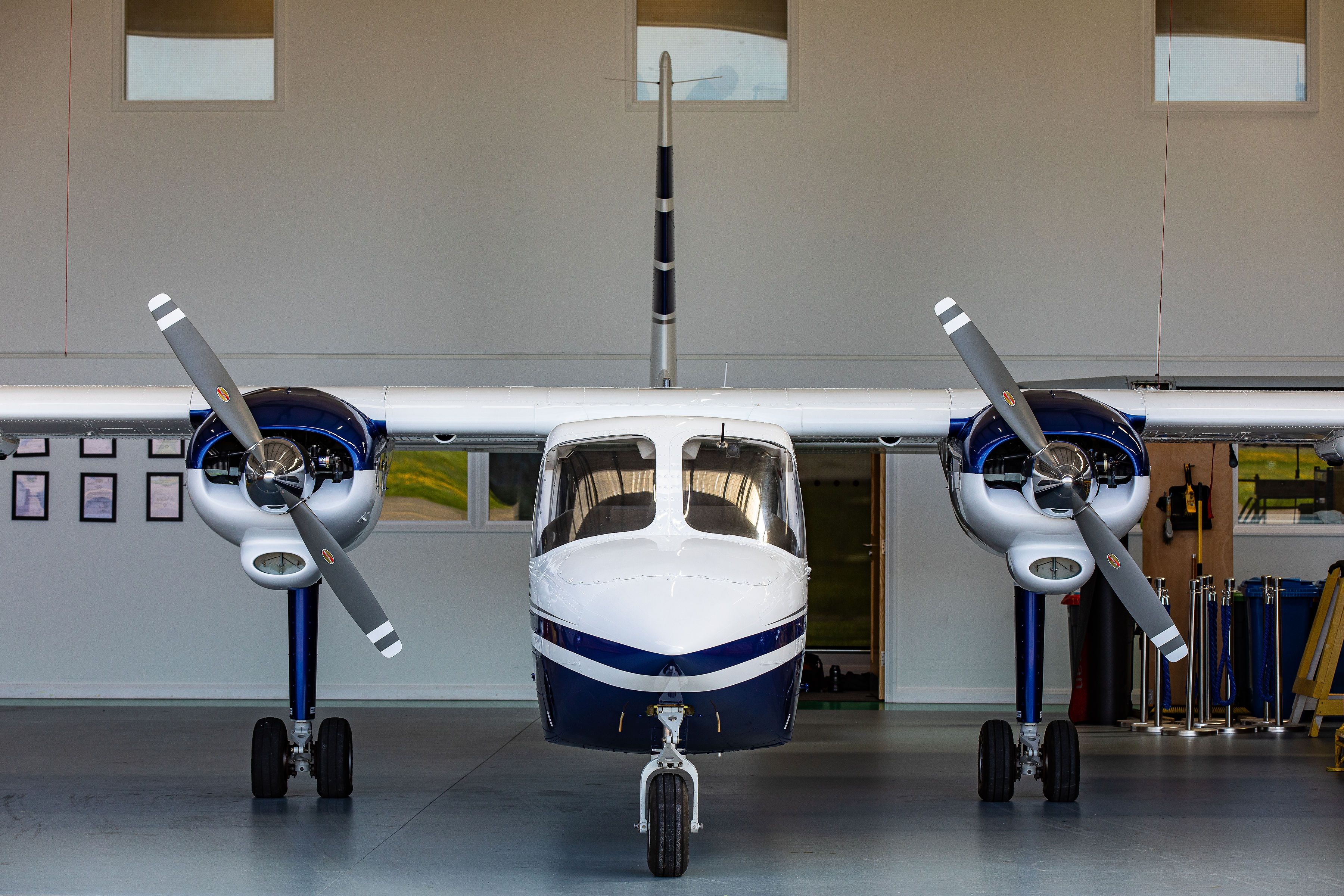 JAGS Aviation Britten-Norman Islander in hangar