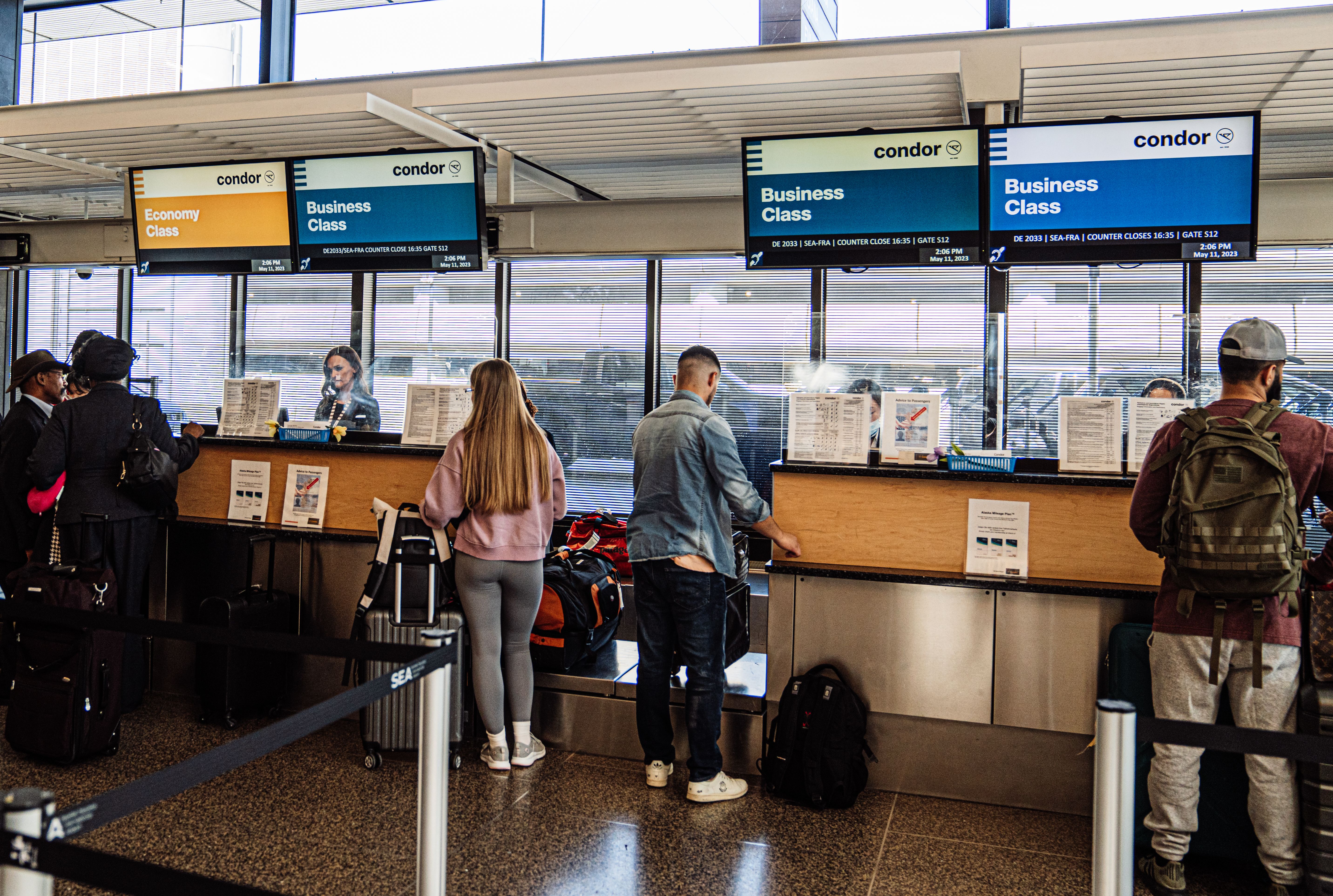 Condor check in counter SEA